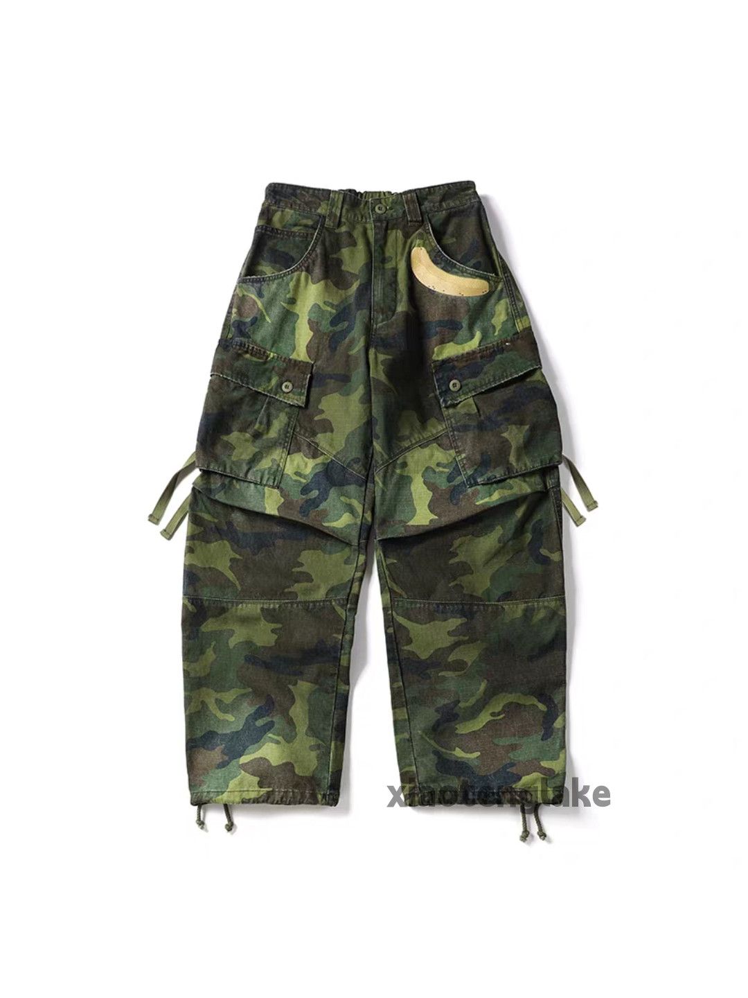 zx vintage washed faded loose baggy military camo pants