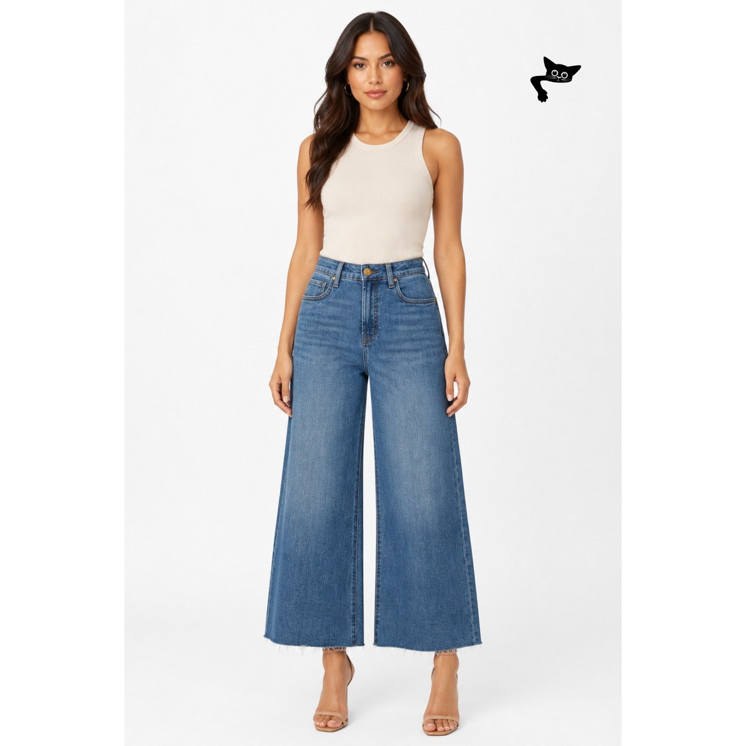 Other KUT Ryan Fab Ab Wide Leg Jeans Women 00 Medium Wash Size 24" / US 00 / IT 34 - 4 Thumbnail