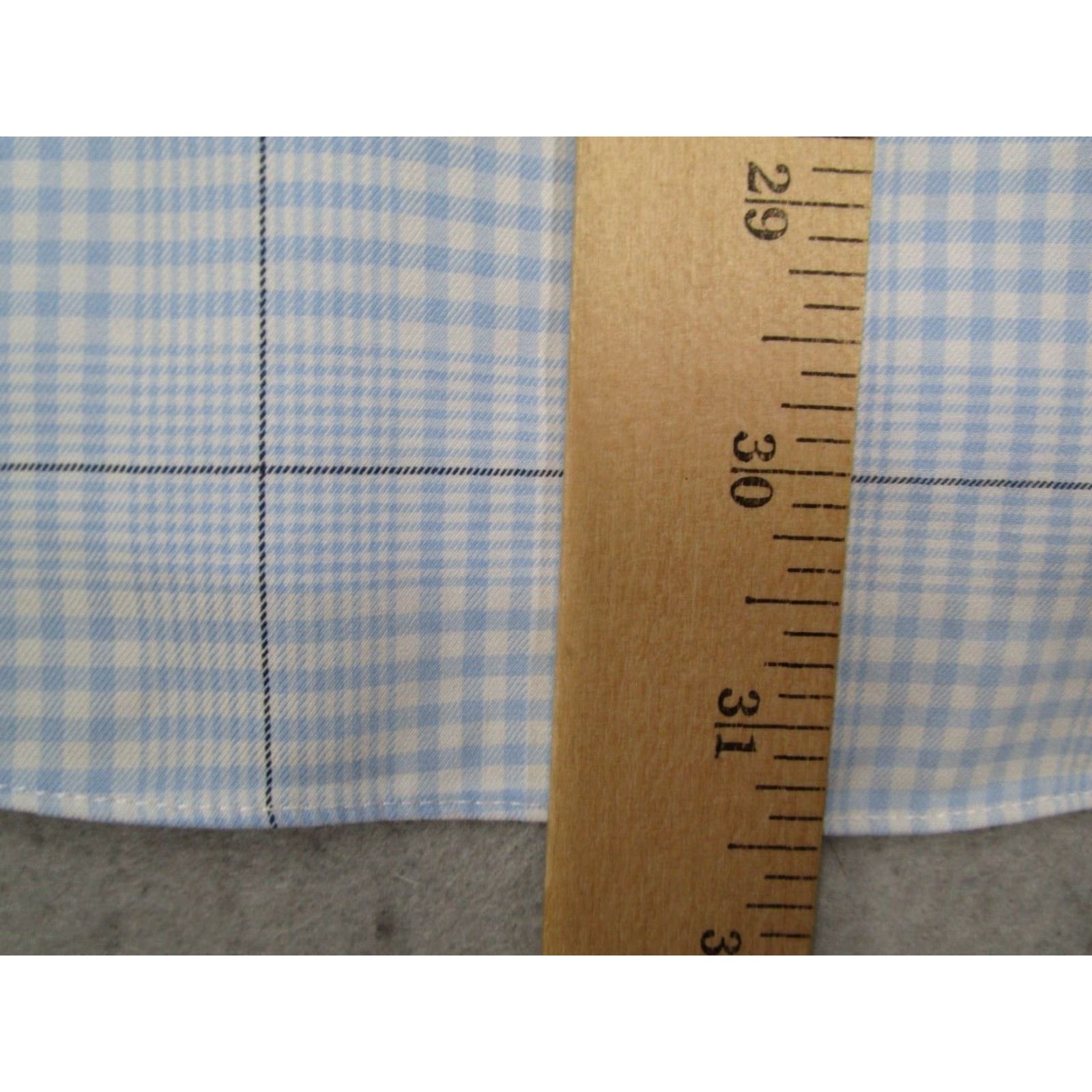Brooks Brothers Brooks Brothers Dress Shirt Adult Large Blue Plaid Button Up Supima Cotton Non Iron Mens Size 34R - 7 Thumbnail