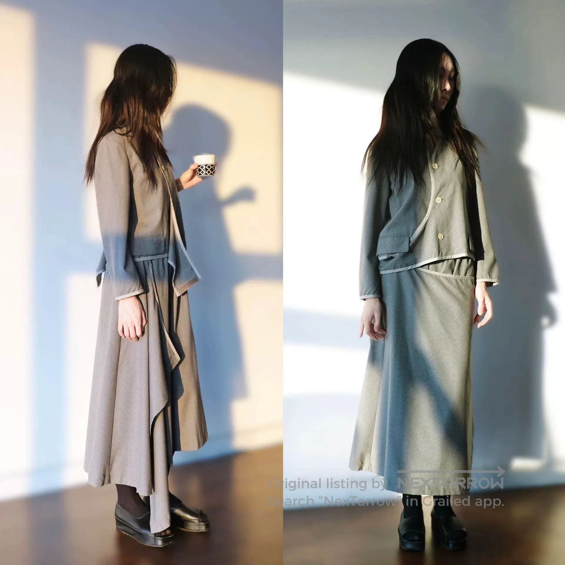 Tricot Comme des Garcons Gray Asymmetrical Layered Outfit Set. Size M / US 6-8 / IT 42-44 - 4 Thumbnail