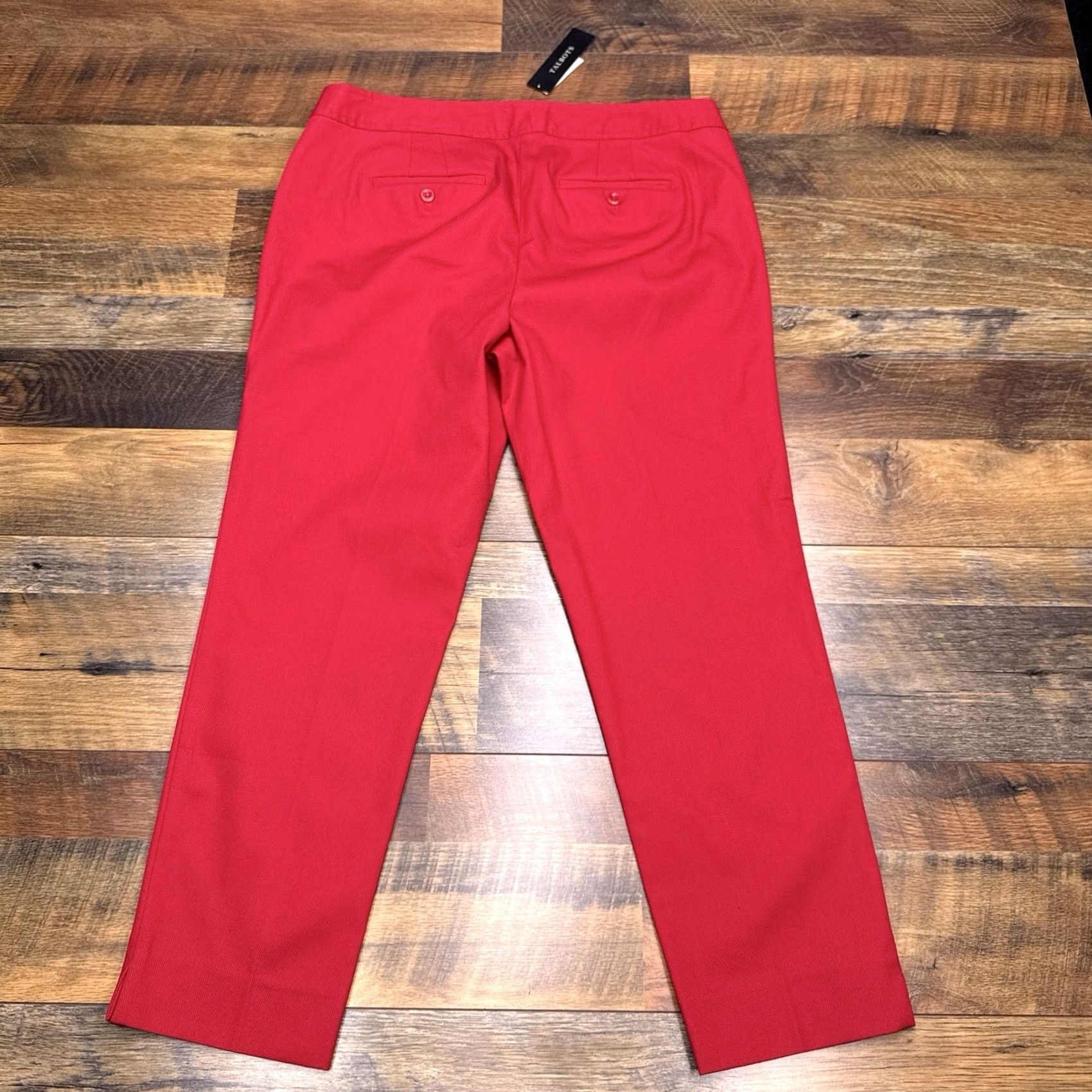 Talbots Talbots Hampshire Ankle Pants Womens 10 Petite Red Stretch New Size 32" / US 10 / IT 46 - 3 Thumbnail