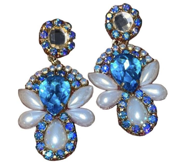 Vintage Vintage Art Deco Czech Crystal Chandelier Vintage Earrings Size ONE SIZE - 1 Thumbnail