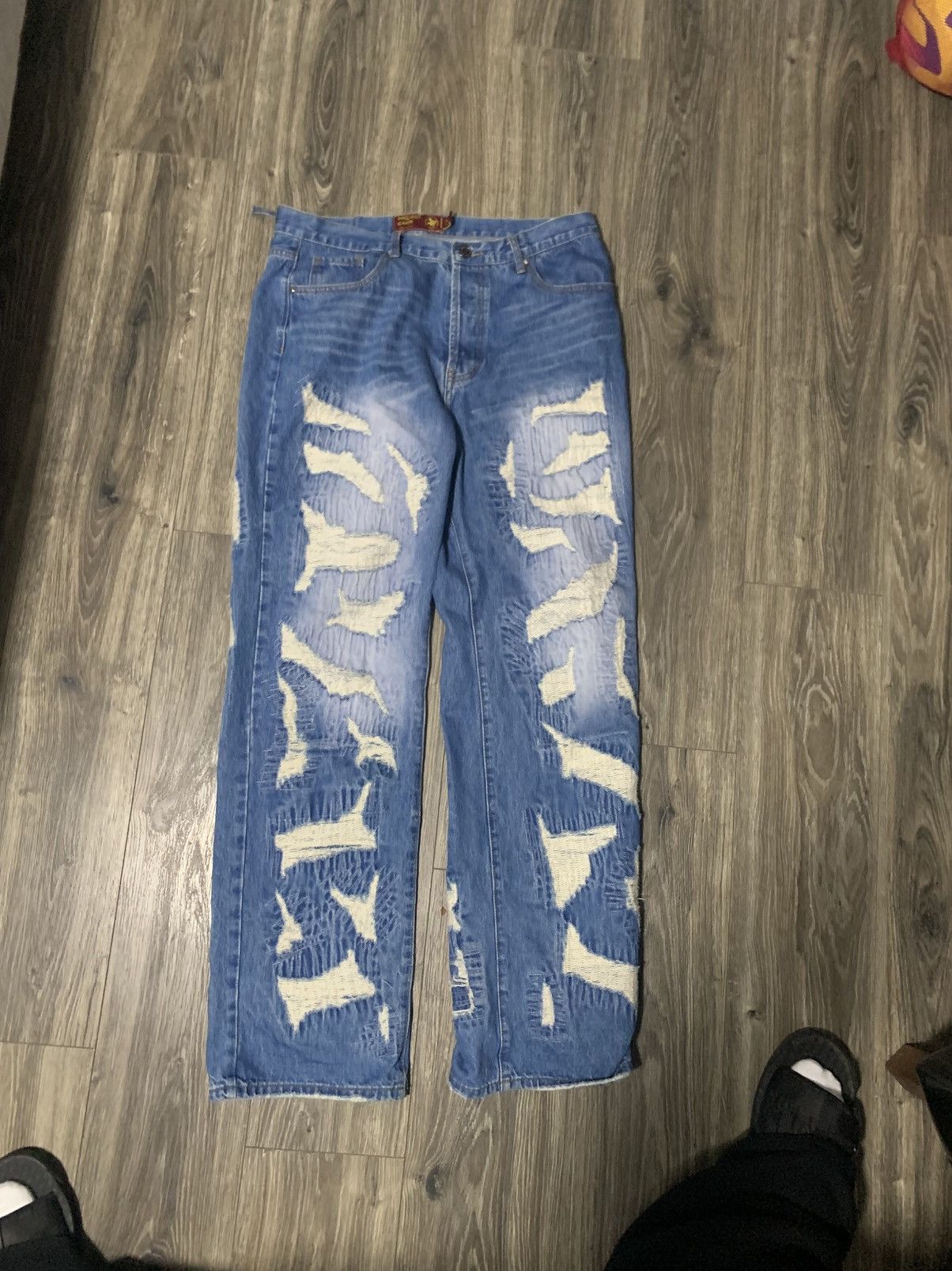 Other Project Capri Distressed Blue Jeans Size US 36 / EU 52 - 1 Thumbnail