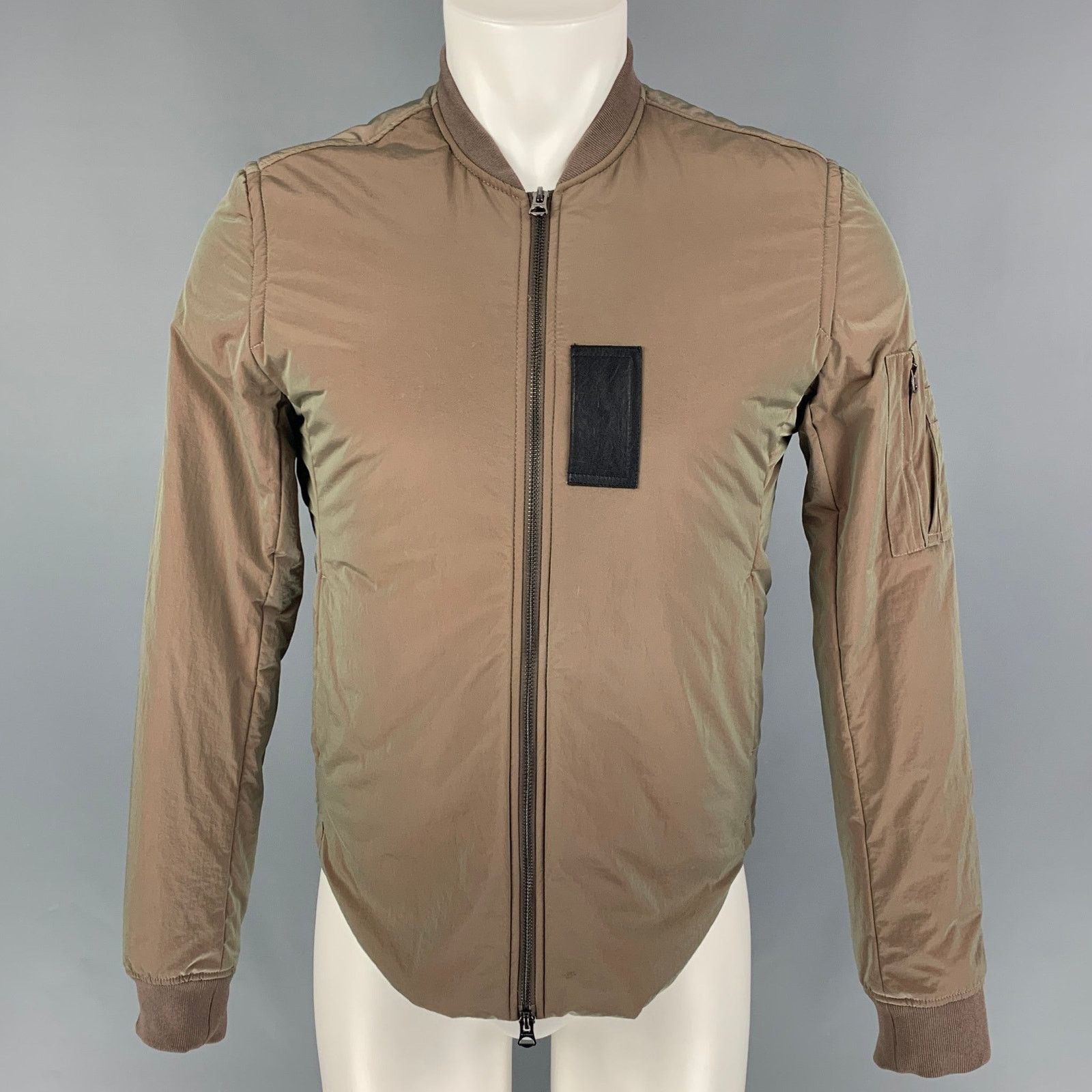 Acne Studios ACNE STUDIOS 34 Olive Green Nylon Iridescent Bomber Jacket Size US S / EU 44-46 / 1 - 1 Thumbnail