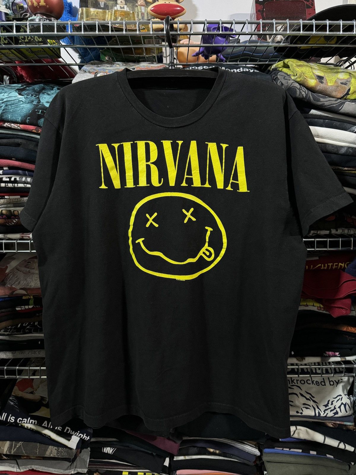 Band Tees × Nirvana × Vintage 2000s Nirvana Smiley face grunge rock band tee Y2k 00s Size US XL / EU 56 / 4 - 1 Thumbnail