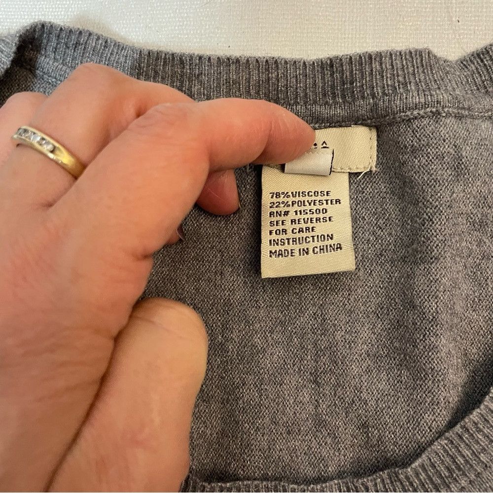 Other Escio Ponco Box Grey Viscose Sweater Size L/XL Size XL / US 12-14 / IT 48-50 - 8 Thumbnail