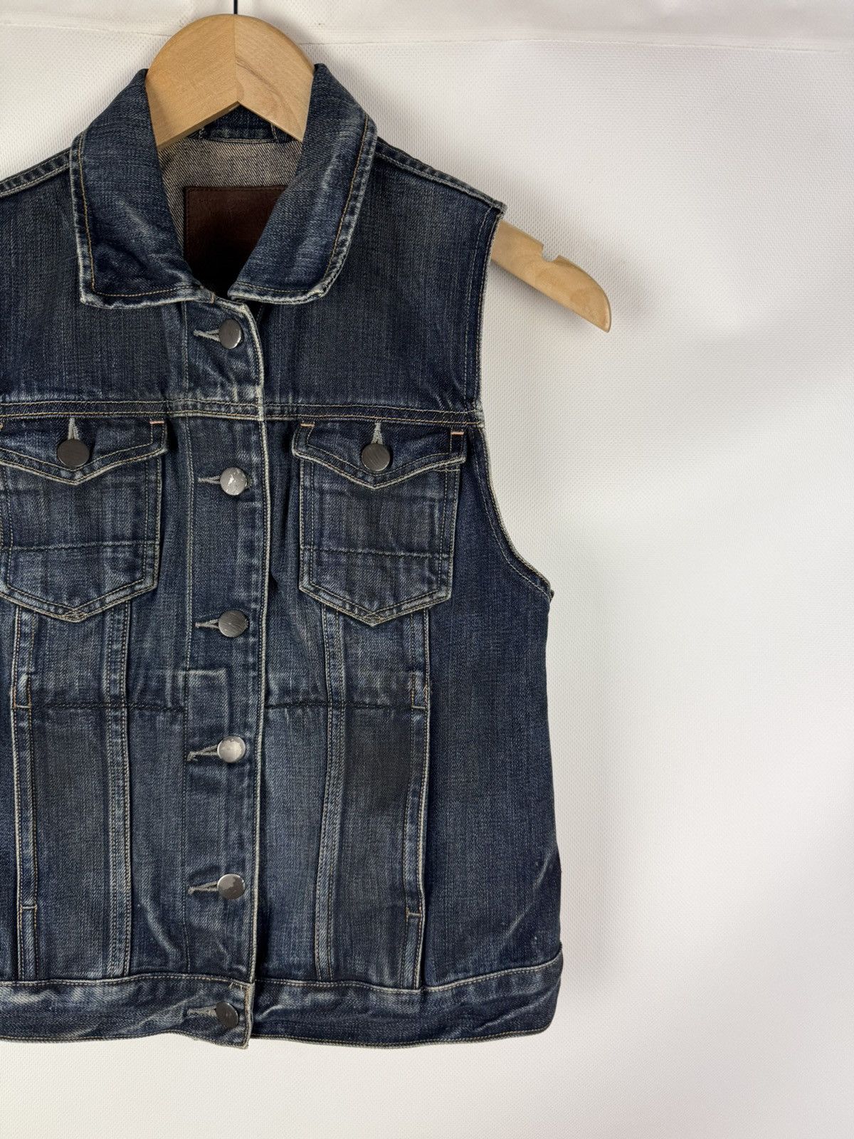 Allsaints × Japanese Brand Allsaints Ladies Easy Trucker Selvedge Denim Gilet Vest Size M / US 6-8 / IT 42-44 - 3 Thumbnail