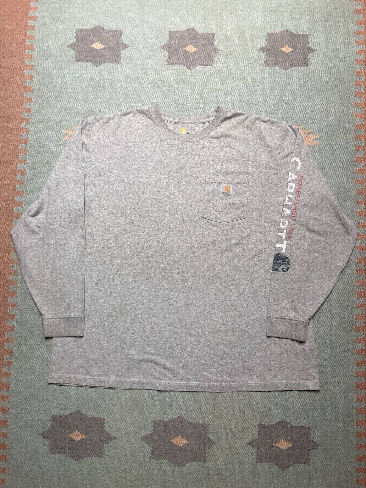 Carhartt × Vintage Carhartt pocket t shirt heather original fit spell out XXL Size US XXL / EU 58 / 5 - 1 Thumbnail