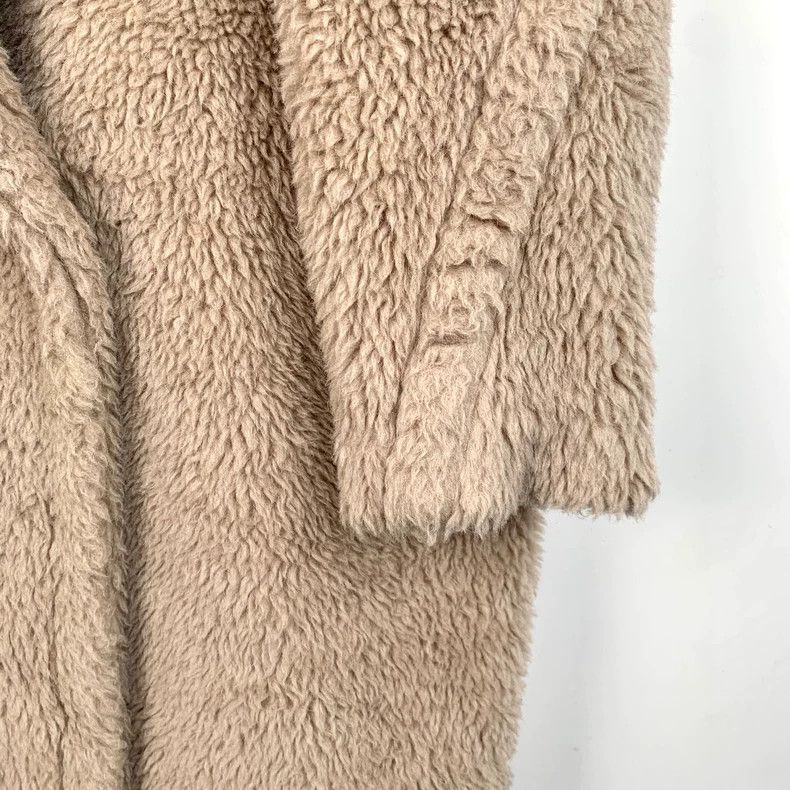 Max Mara Max Mara Teddy Apricot Alpaca Teddy Lapel Double-Breasted Size S / US 4 / IT 40 - 4 Thumbnail