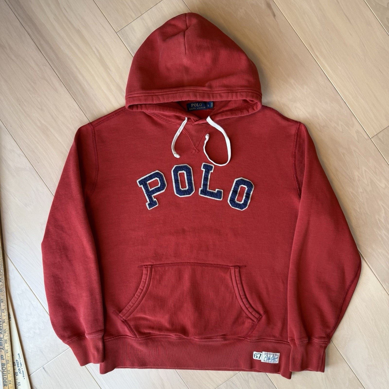 Polo Ralph Lauren Polo Ralph Lauren Hoodie Large Red Heavy Fleece Pullover Size US L / EU 52-54 / 3 - 2 Thumbnail