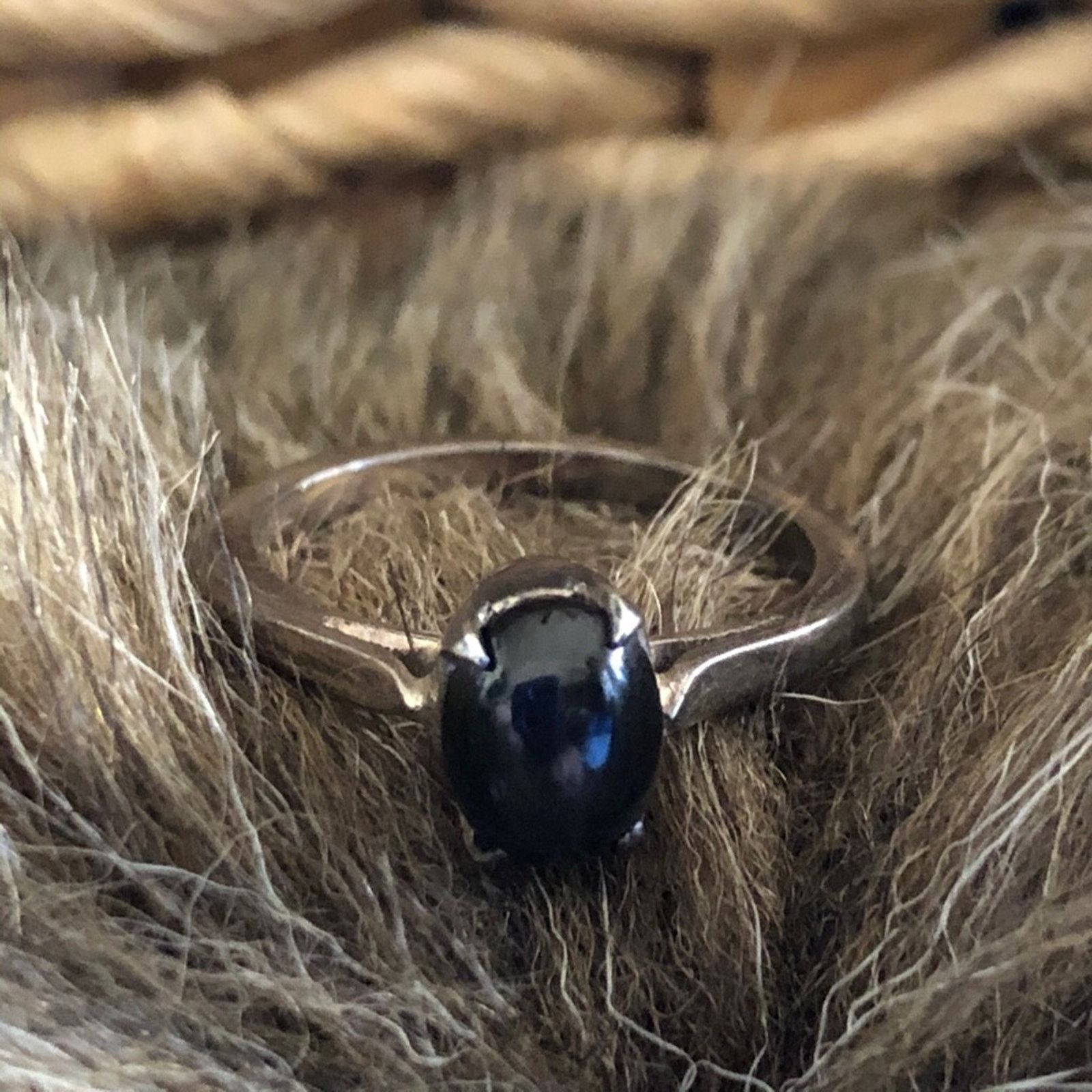 Vintage Vintage black onyx silver tone ring & earring set Size ONE SIZE - 2 Thumbnail