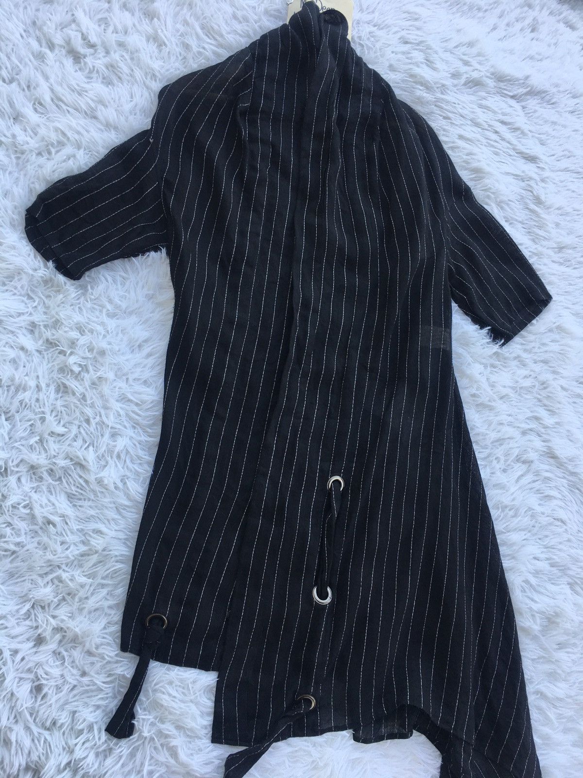 Yohji Yamamoto Rare Vintage Y’s Yohji Yamamoto Linen Stripes Cardi Size US M / EU 48-50 / 2 - 6 Thumbnail