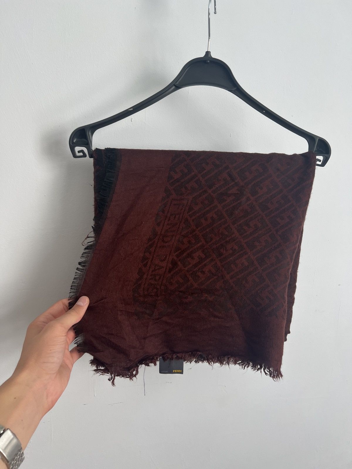 Fendi Monogram Muffler Scarf Made In Italy