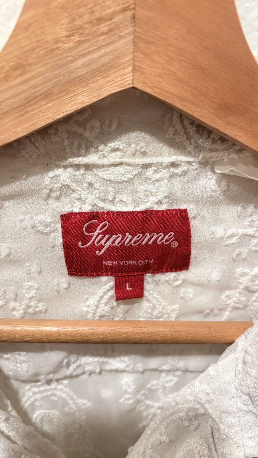 Supreme Supreme Chainstitch Chiffon S/S Shirt White L Size US L / EU 52-54 / 3 - 2 Thumbnail