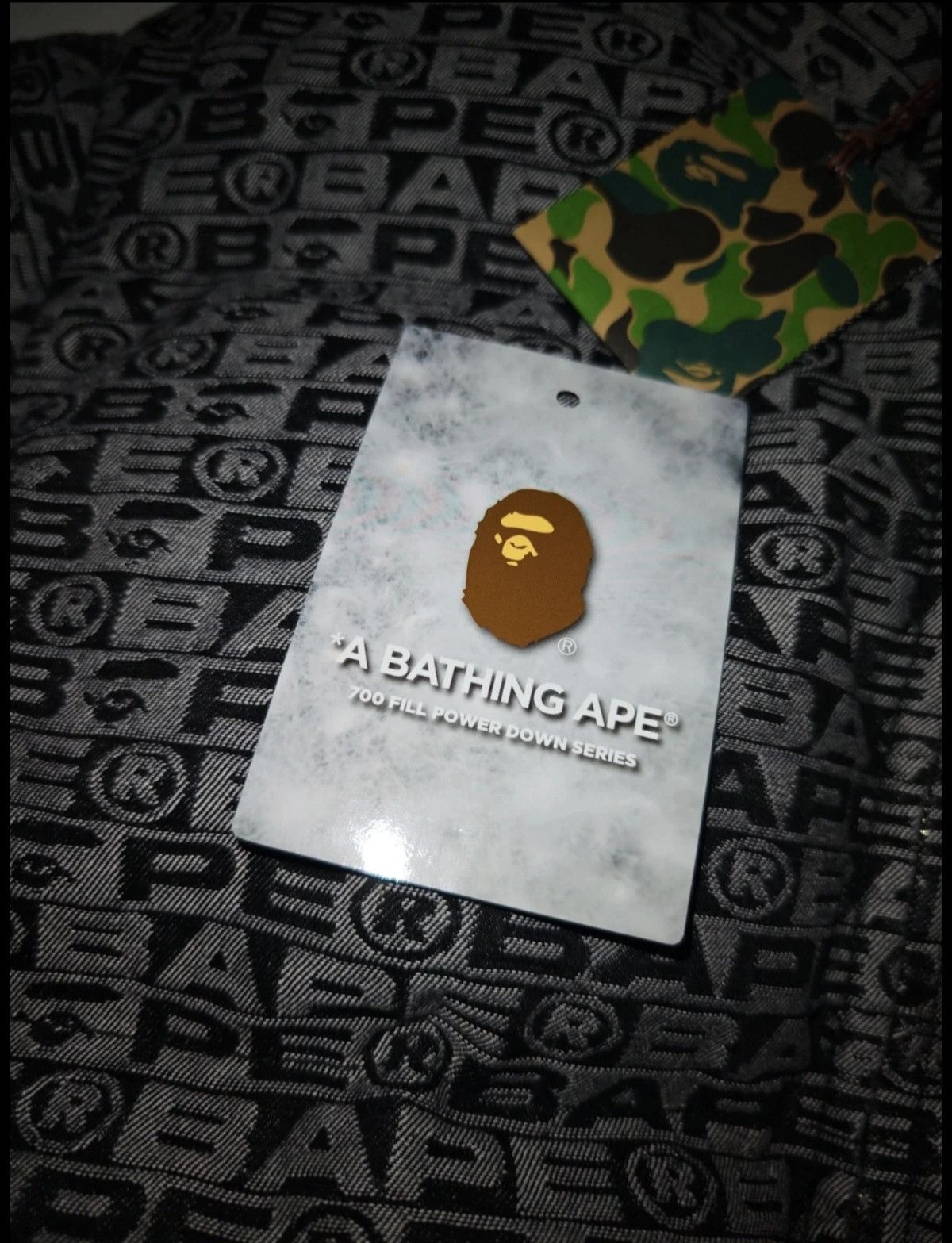 Bape LUX SPORT PATTERN JACQUARD RELAXED FIT 10OZ DENIM DOWNJACKET Size US XL / EU 56 / 4 - 16 Thumbnail