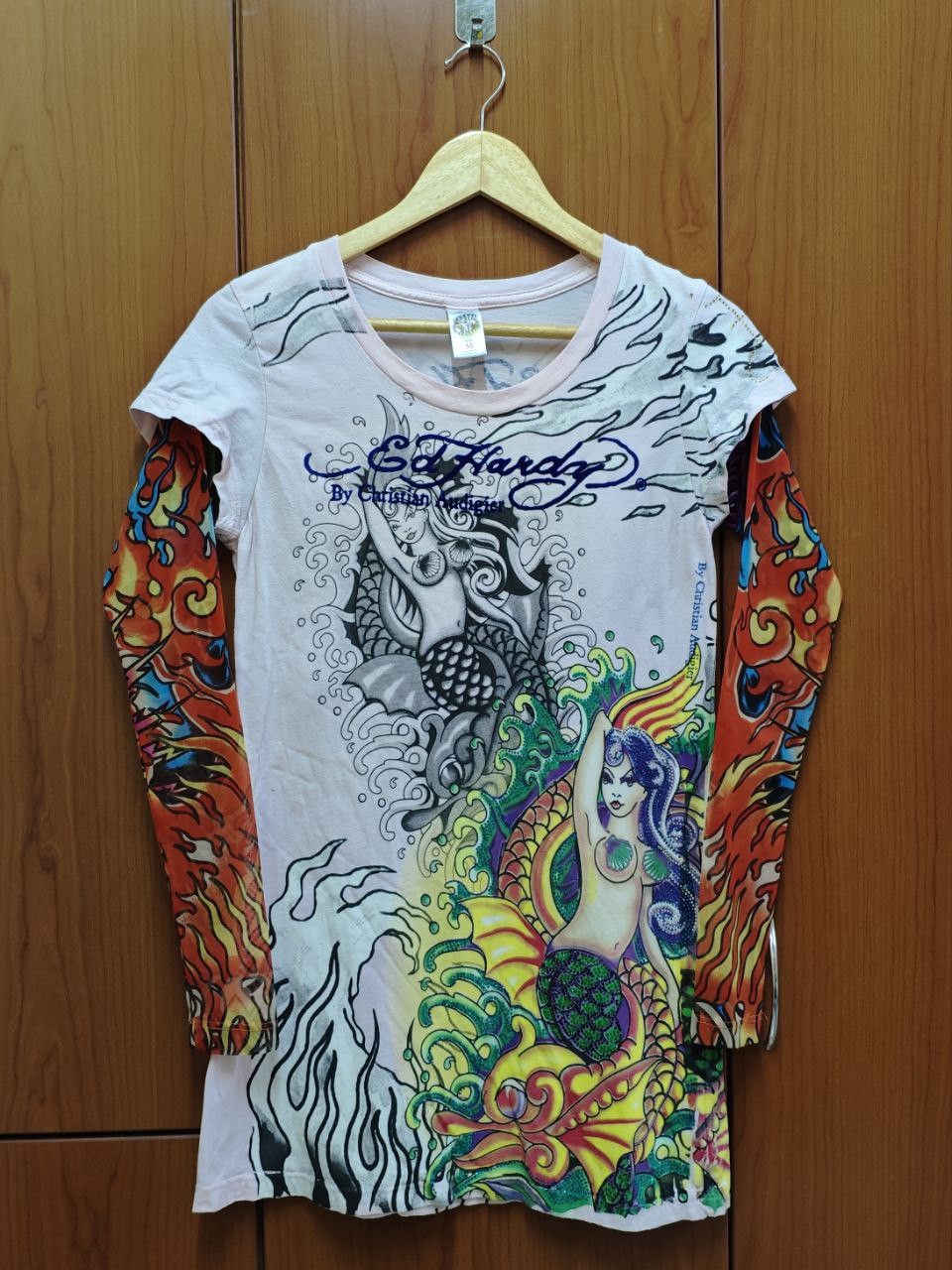 Ed Hardy ED HARDY X CHRISTIAN AUDIGIER Mermaid Crystals Tattoo Tee Size M / US 6-8 / IT 42-44 - 2 Thumbnail