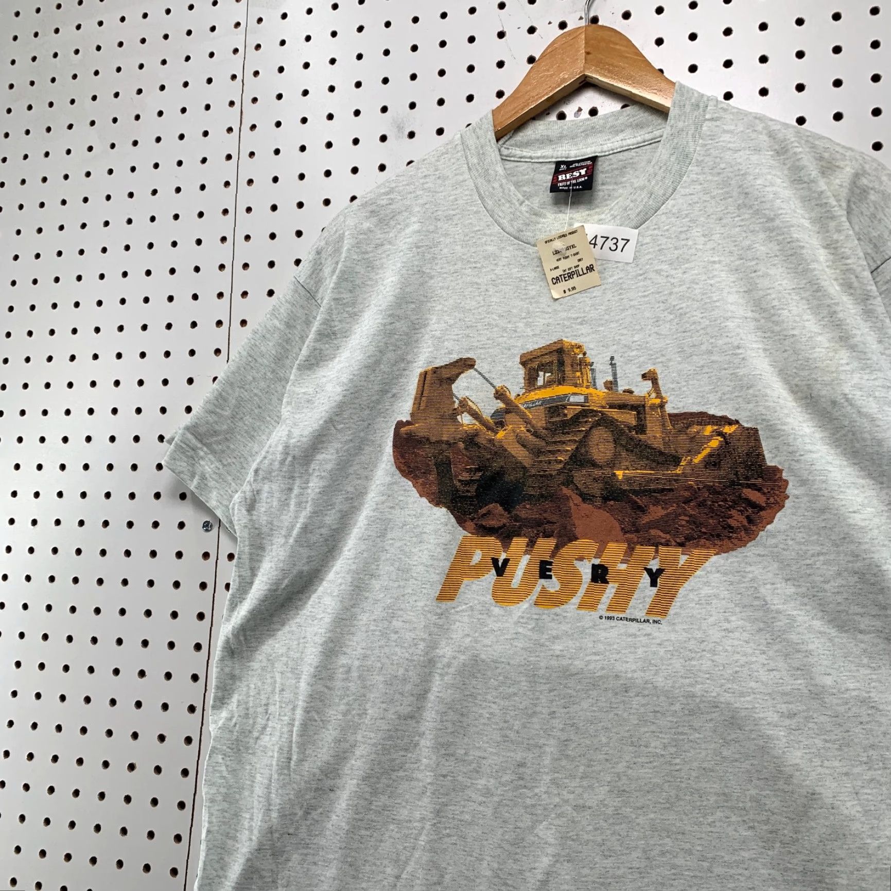Vintage Vintage CAT Caterpillar Shirt Mens XL Gray Single Stitch Made USA NEW Bulldozer Size US XL / EU 56 / 4 - 3 Thumbnail