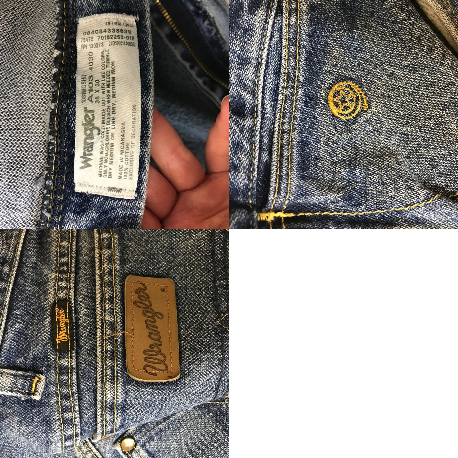 Wrangler VINTAGE Wrangler George Strait Collection Mens Blue Jeans 36x30 Medium Wash 1031MGSHD Size US 36 / EU 52 - 8 Thumbnail