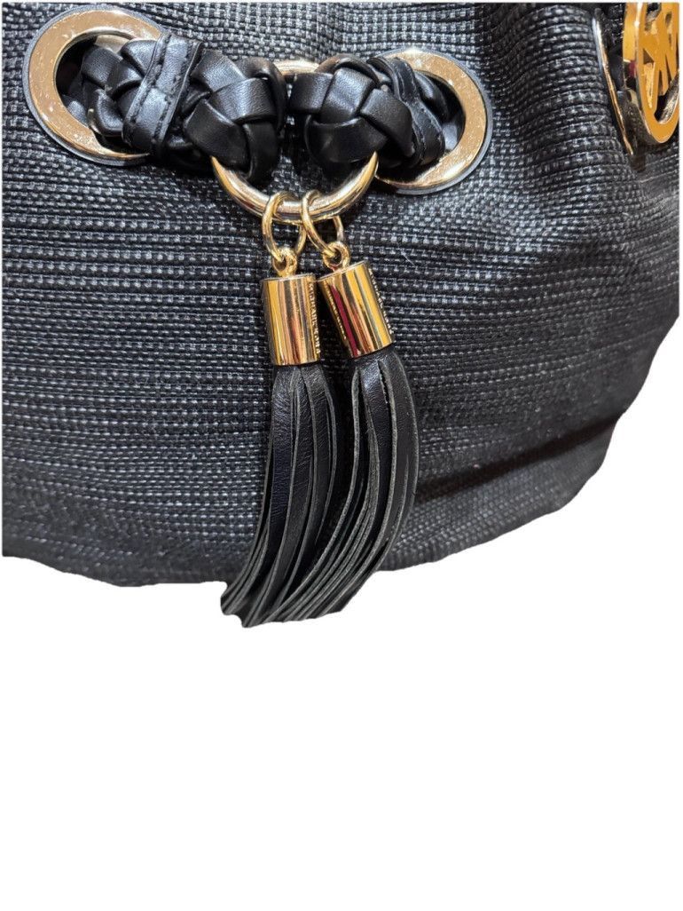 Michael Kors Michael Kors Camden Large Straw Tote Trimmed In Leather Size ONE SIZE - 8 Thumbnail