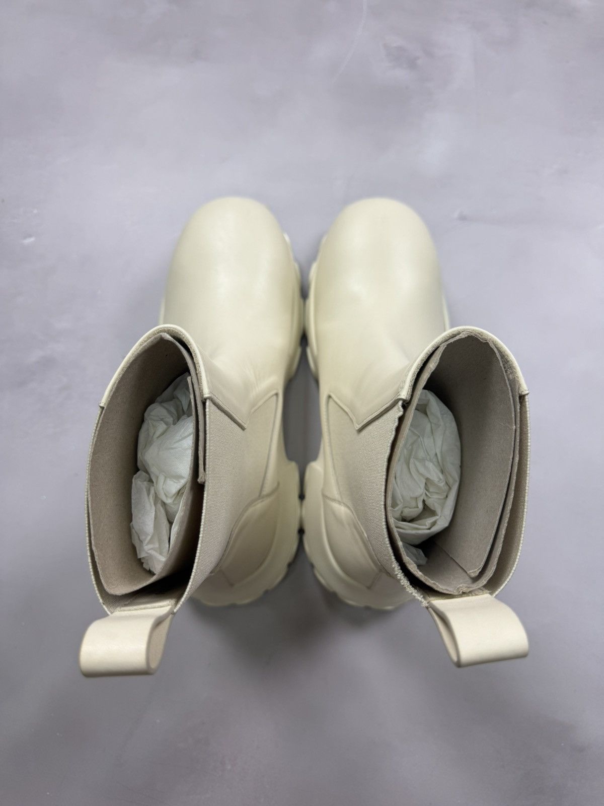 Rick Owens Ss24 Rick Owens Beatle Bozo Tractor Boots(Milk/43) Size US 10 / EU 43 - 9 Thumbnail
