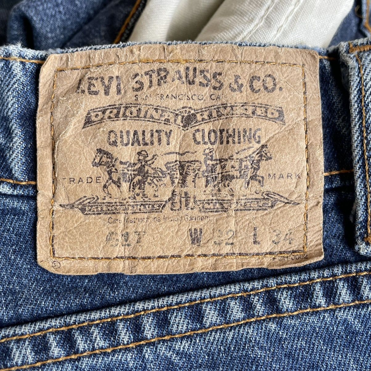 Levi's Vintage Clothing 🔥Vintage Levis 617 Orange Tab Stoned Washed Distress Jeans Size US 31 - 14 Thumbnail