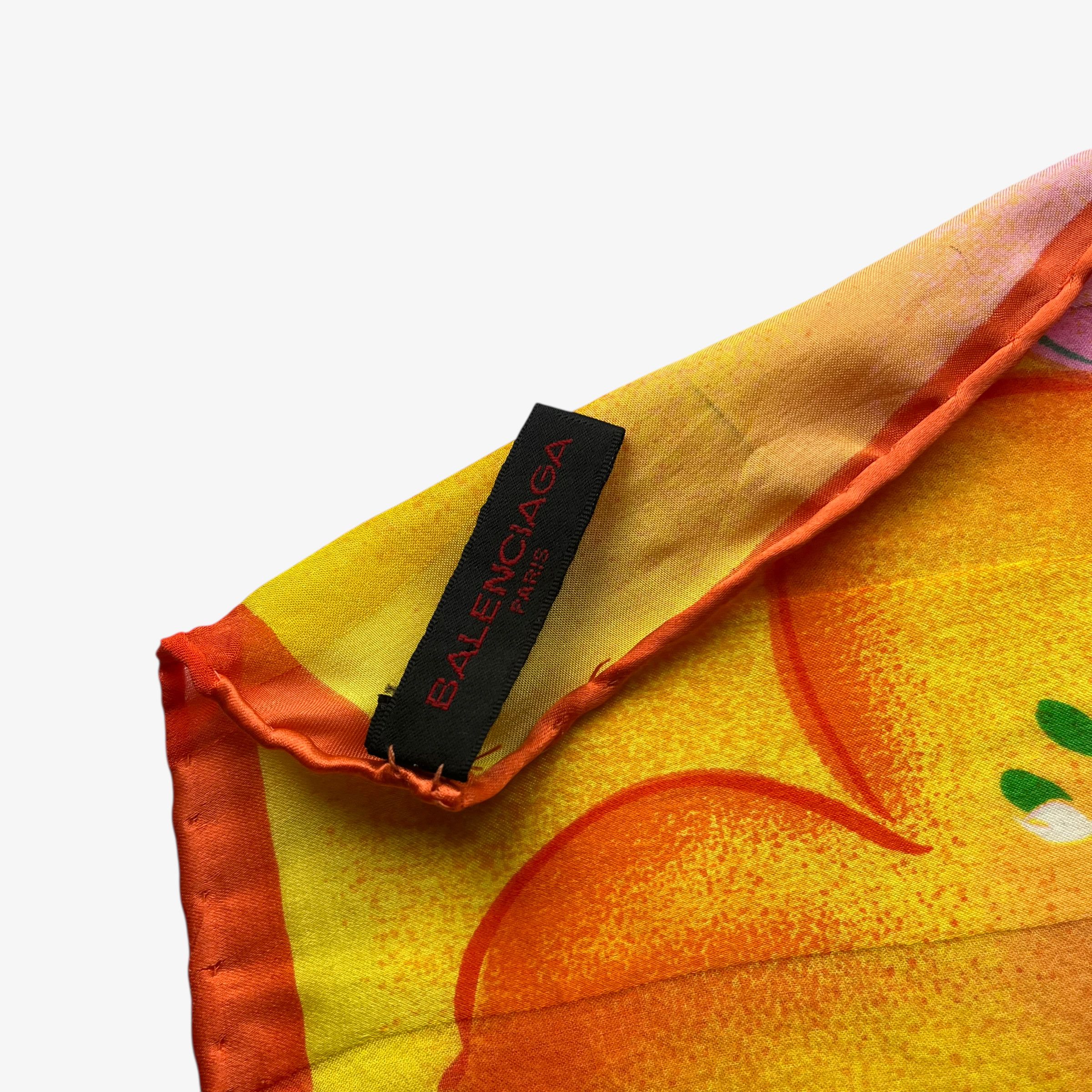 Balenciaga Vintage 90s Balenciaga Hawaiian Floral Print Silk Scarf Size ONE SIZE - 2 Thumbnail