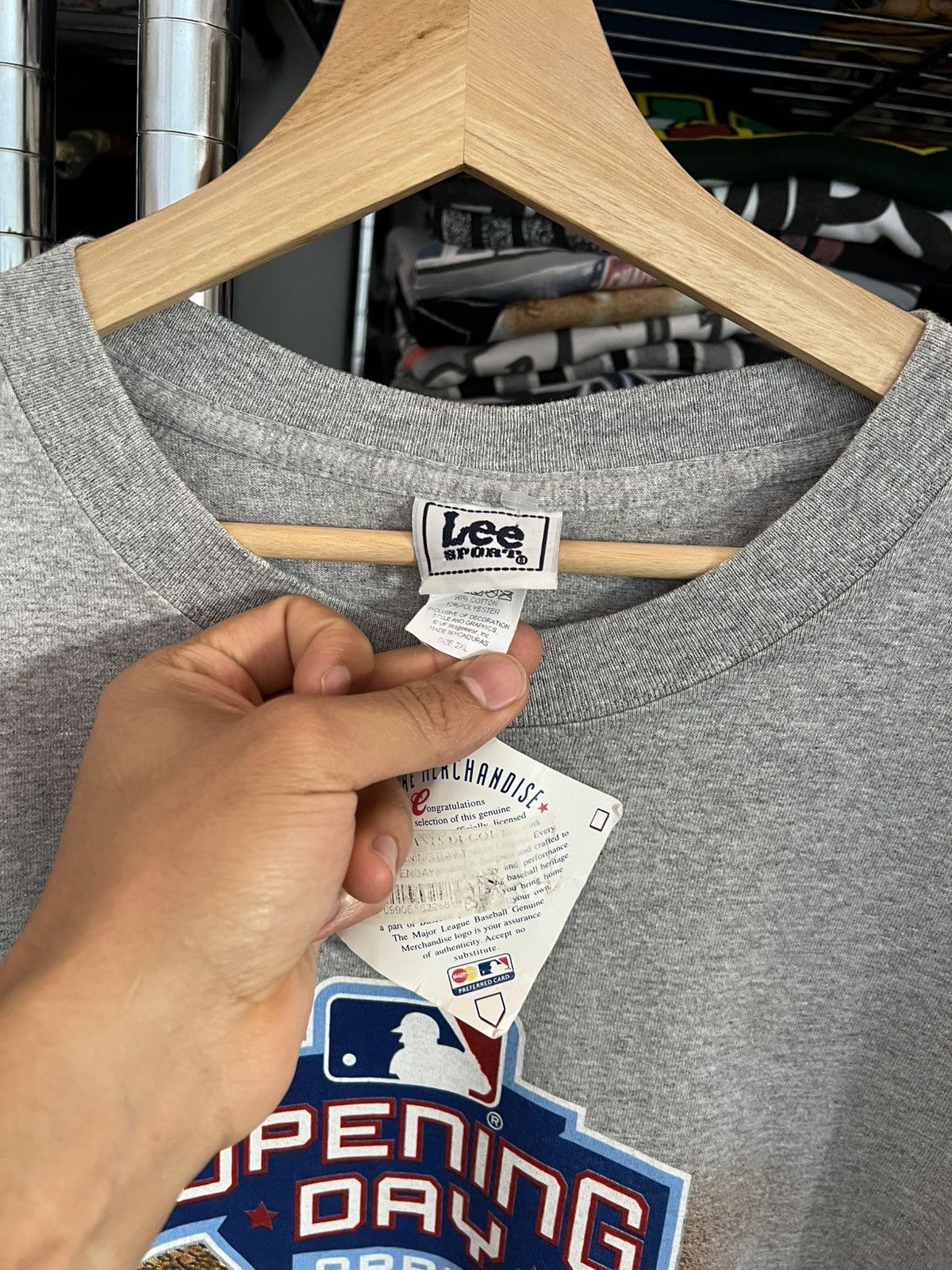 MLB 2005 Opening Day LA Dodgers vs SF Giants Baseball Lee DS Tee Size US XXL / EU 58 / 5 - 3 Thumbnail