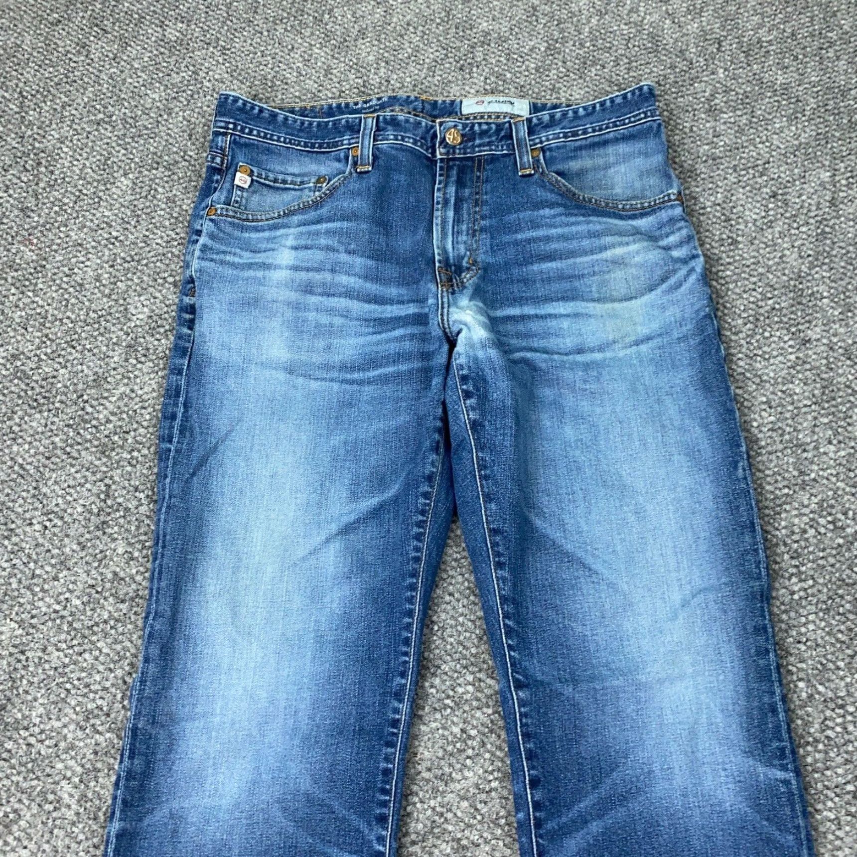 Denime AG Adriano Goldschmied The Graduate Jeans 34 Blue Denim Tailored Leg Mens Size US 34 / EU 50 - 2 Thumbnail
