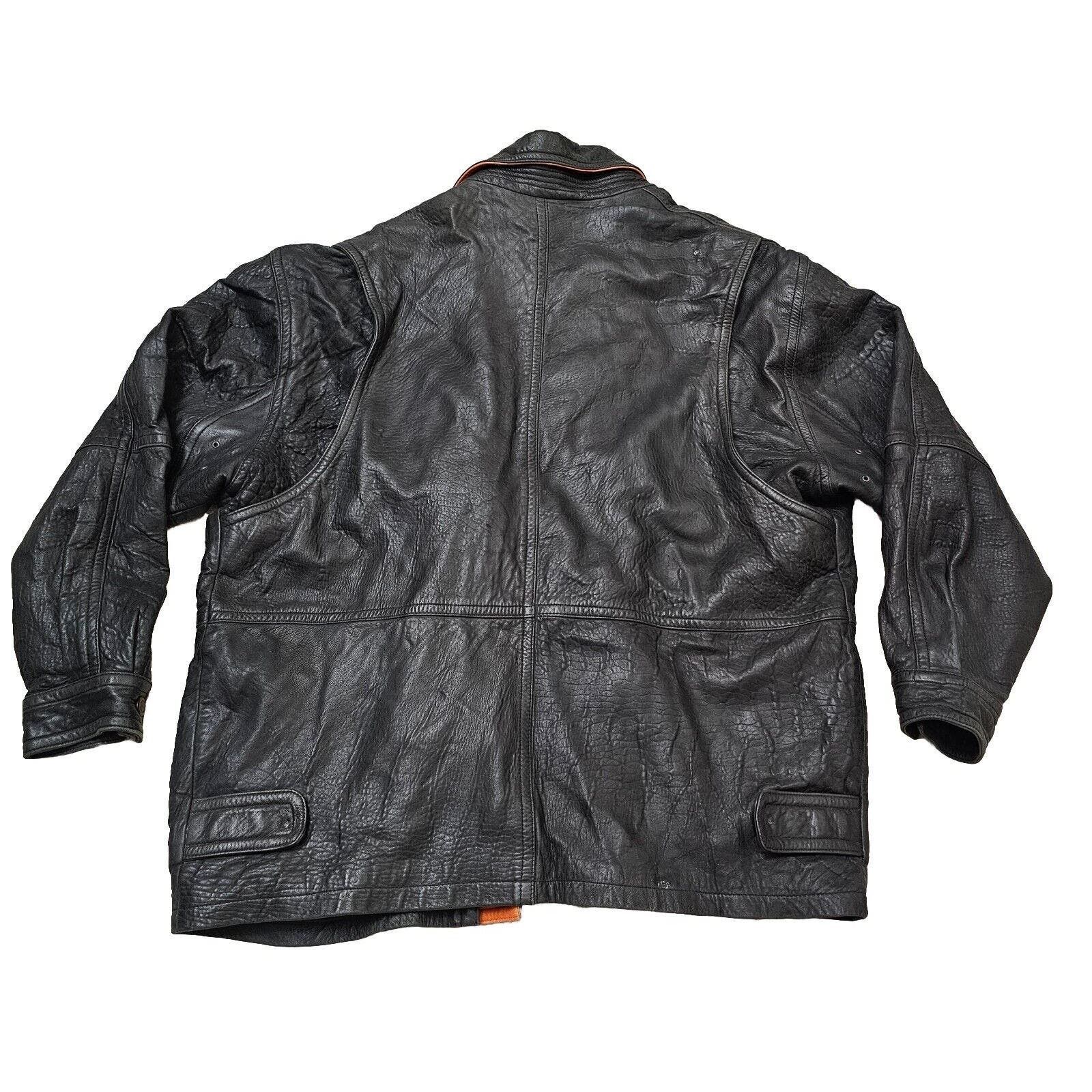 Vintage Georgetown Soft Leather Design Bomber Jacket Aviator