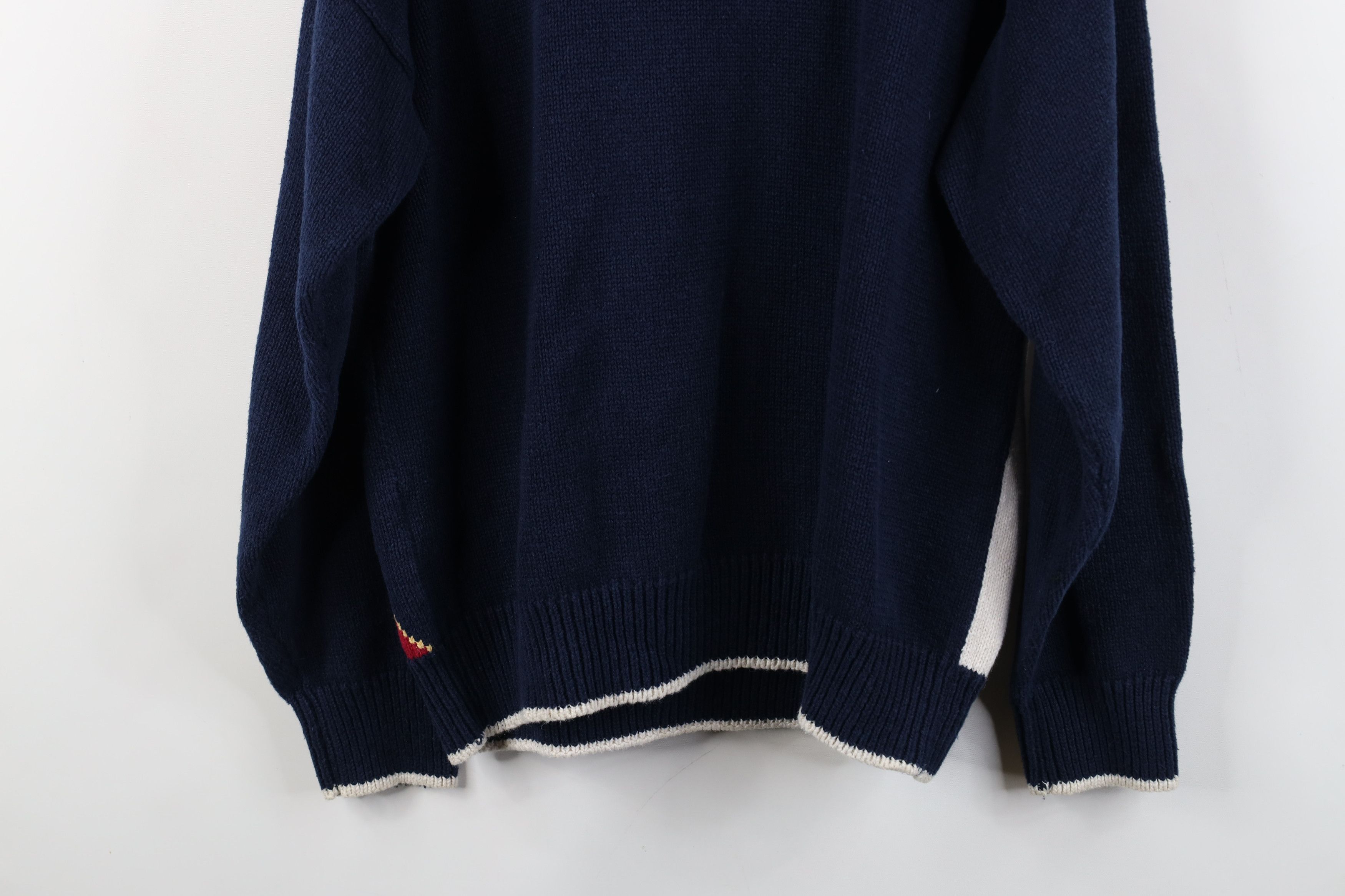 Vintage Vintage 90s Streetwear Argyle Diamond Knit Crewneck Sweater Size US L / EU 52-54 / 3 - 10 Thumbnail