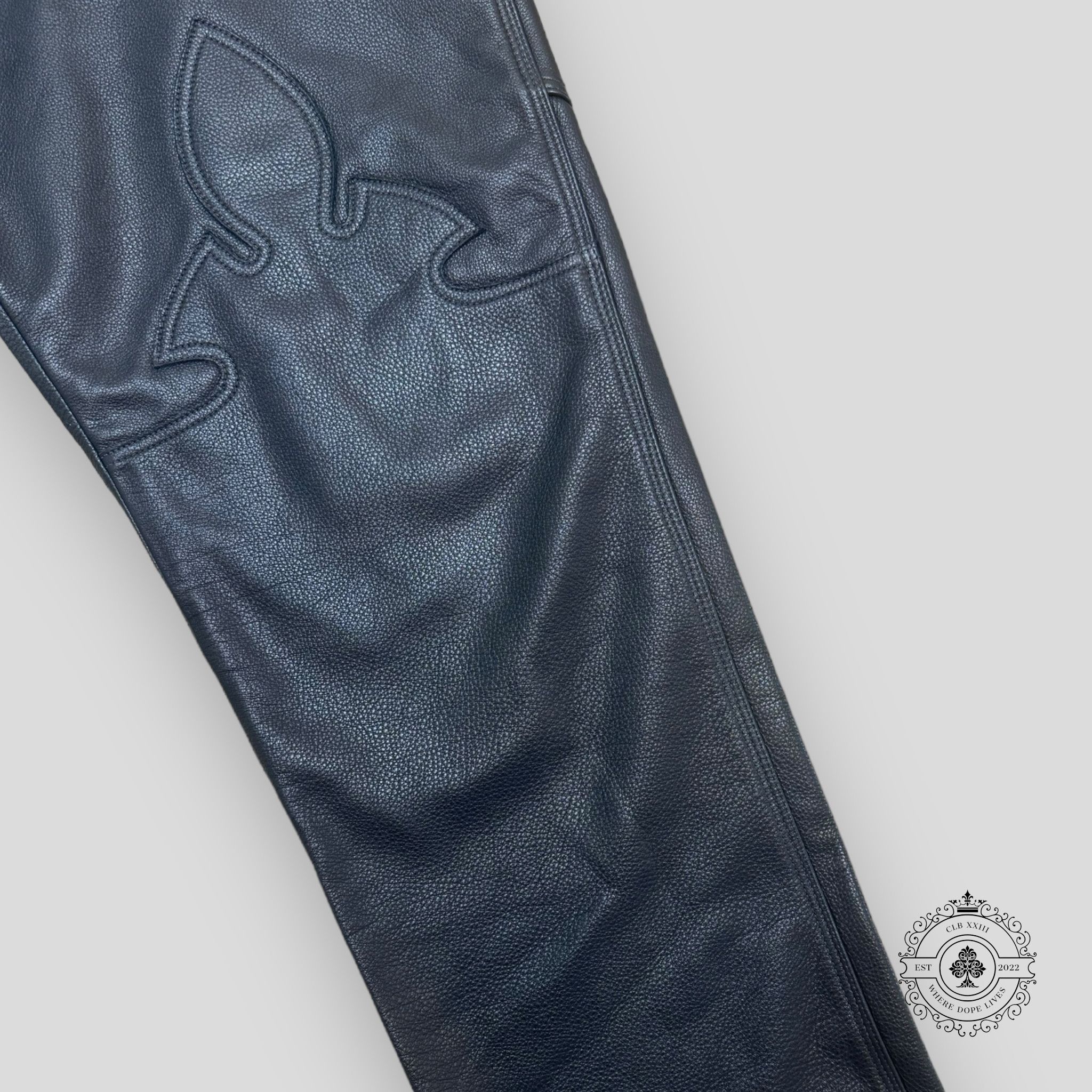 Chrome Hearts Chrome Hearts Fleur Knee Leather Pants Size US 36 / EU 52 - 3 Thumbnail