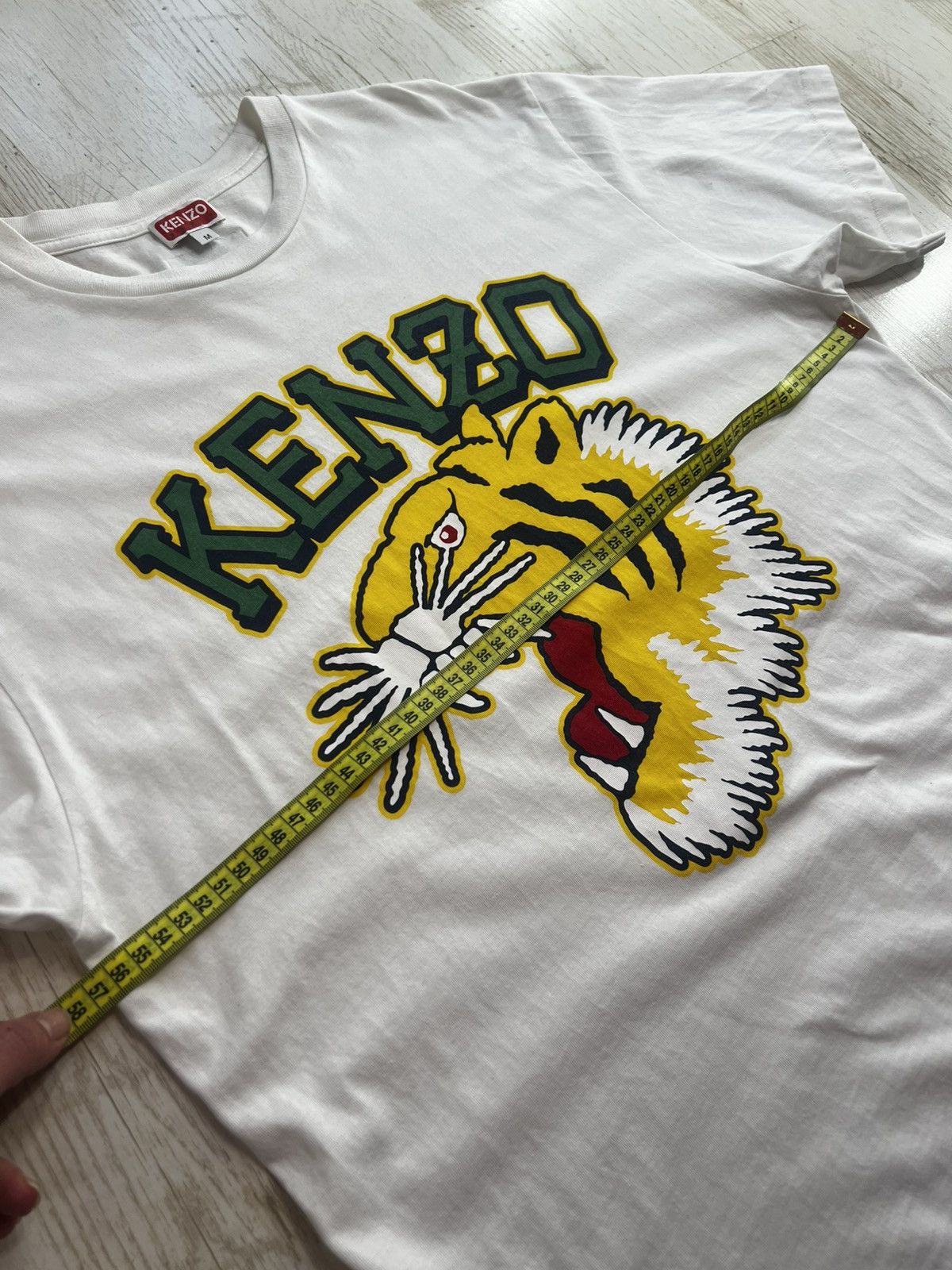 Kenzo Kenzo Tiger White Oversized T-Shirt Size M Cotton Tee Size US M / EU 48-50 / 2 - 11 Thumbnail