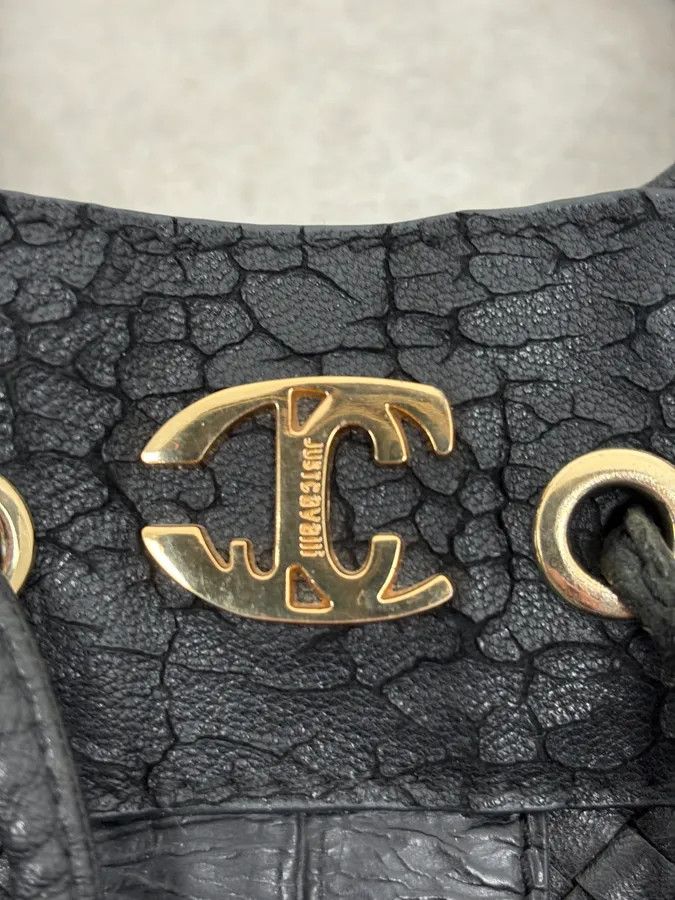 Just Cavalli AW2011 Cavalli Tassel Black Leather Hobo Handle Bag Size ONE SIZE - 9 Thumbnail