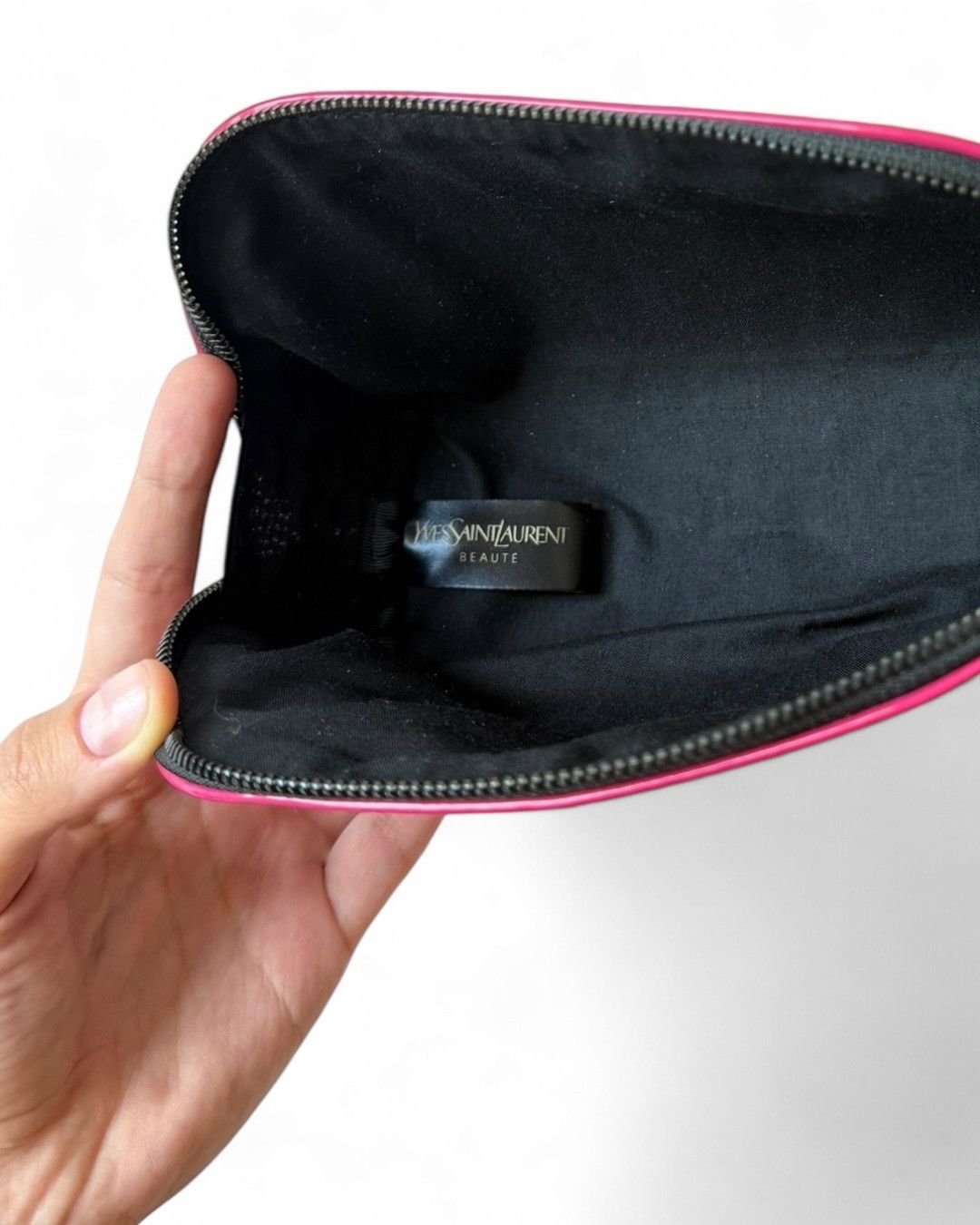 Yves Saint Laurent Pink Yves Saint Laurent Mina Beauty Zip Bag Size ONE SIZE - 5 Thumbnail