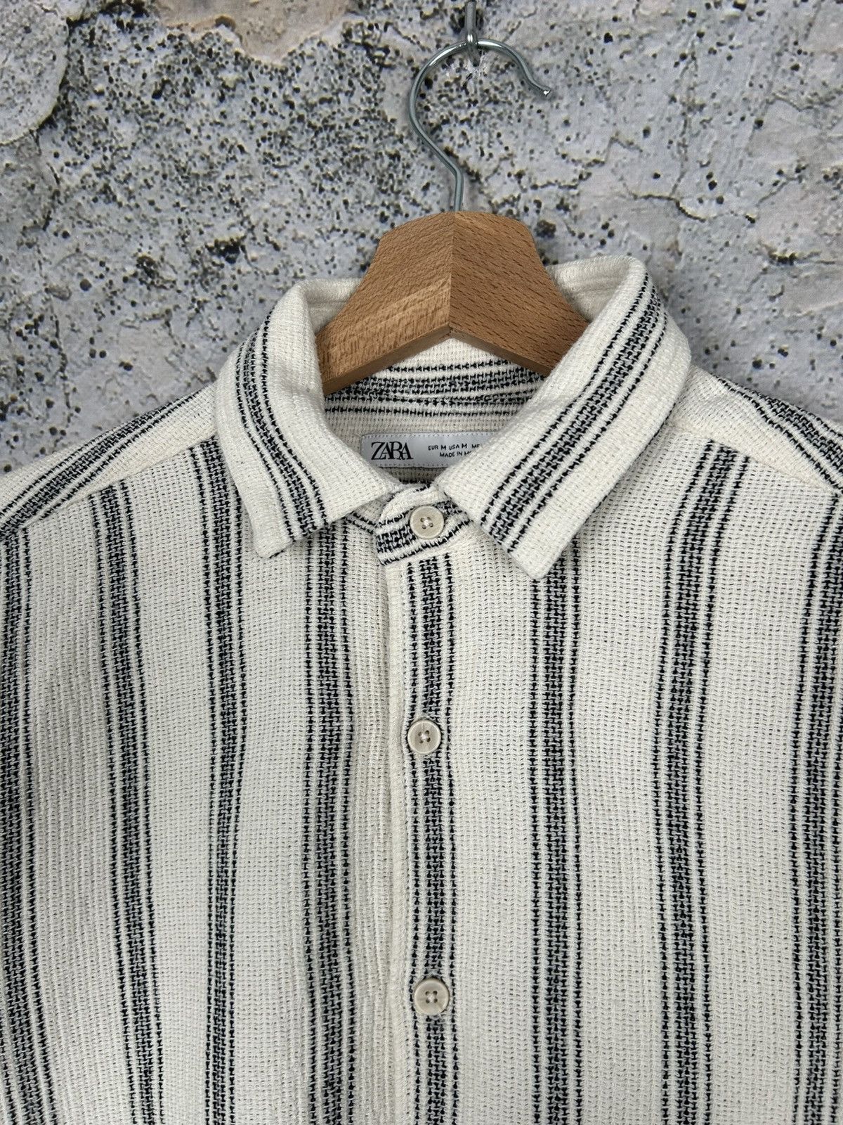 Zara Zara Stripe Shirt Streetwear Avant Garde Hype Summer Size US M / EU 48-50 / 2 - 3 Thumbnail