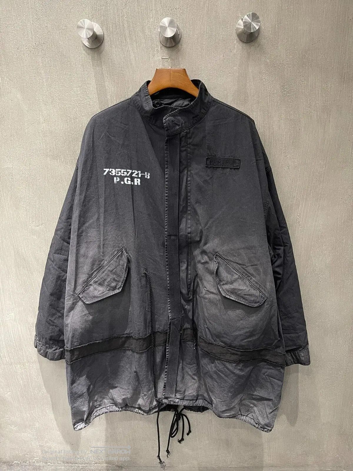 PROJECT G/R PROJECT GR RECONSTRUCTED HYBRID TRACK JACKET - BLACK