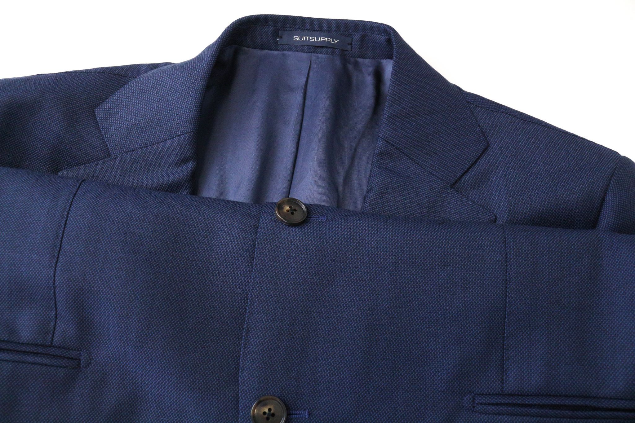 Suitsupply LA SPALLA UK42R Blue Pure Wool 2 Piece Suit 78886 Size 42R - 6 Thumbnail
