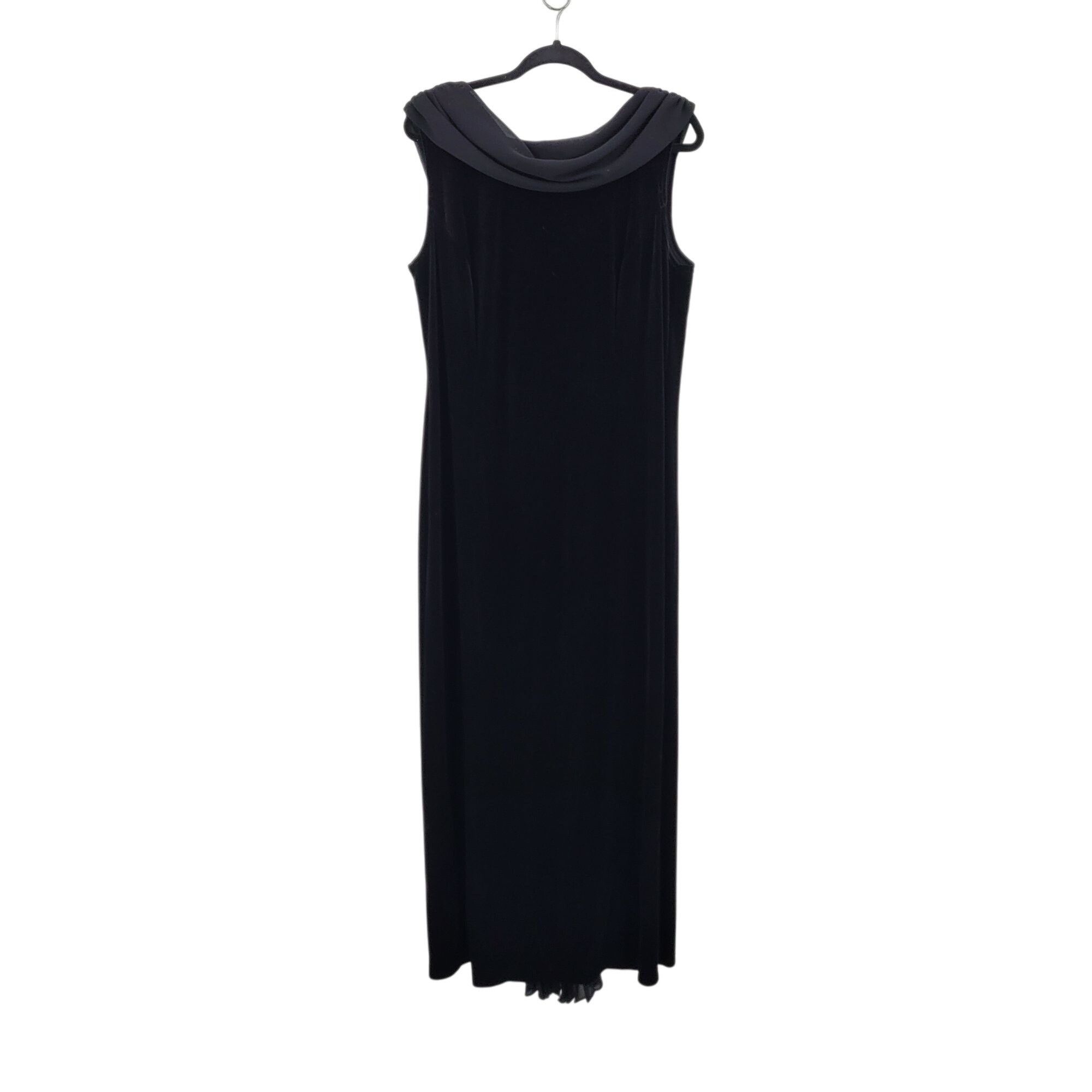 Vintage Vntage Black Velour Stretch Gown Sz 18 Scoop Back Jeweled Pl Size XXL / US 16-18 / IT 52-54 - 11 Thumbnail