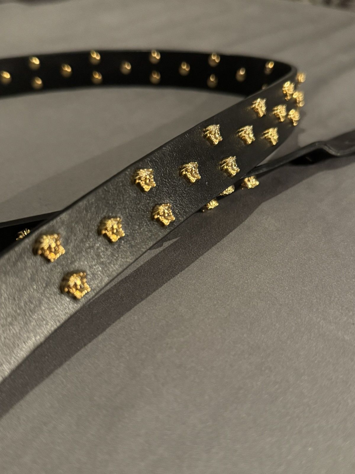 Versace MEDUSA STUD BELT Size 34 - 2 Thumbnail