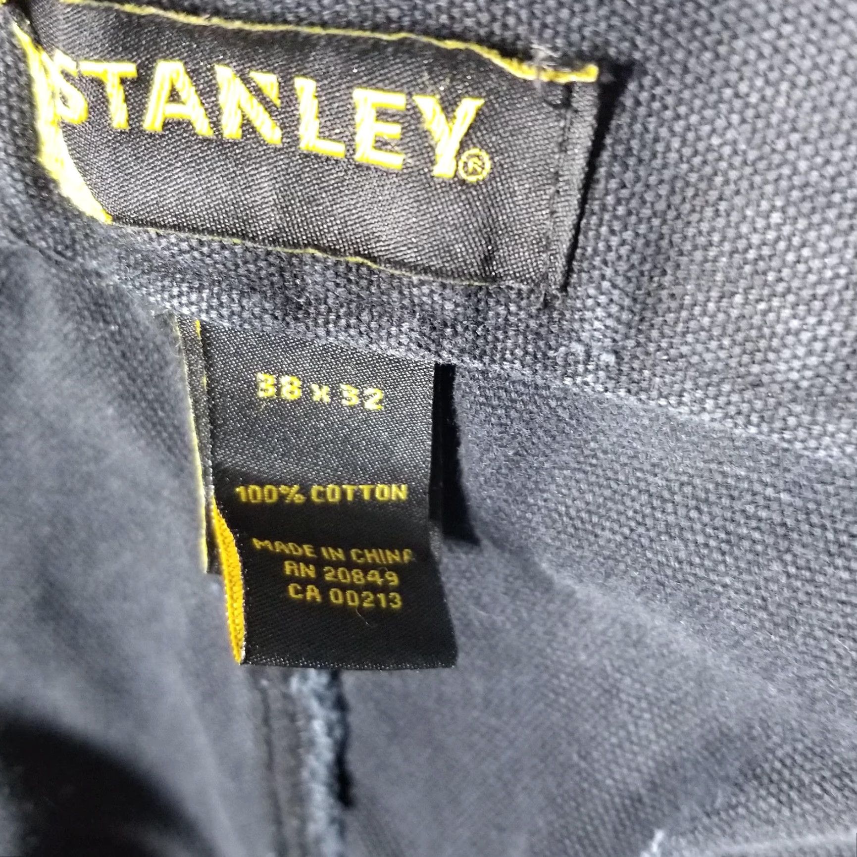 Vintage VINTAGE Stanley Pants Mens 38x32 Black Carpenter Work Utility Twill Cotton Rivets Canvas Size US 38 / EU 54 - 4 Thumbnail