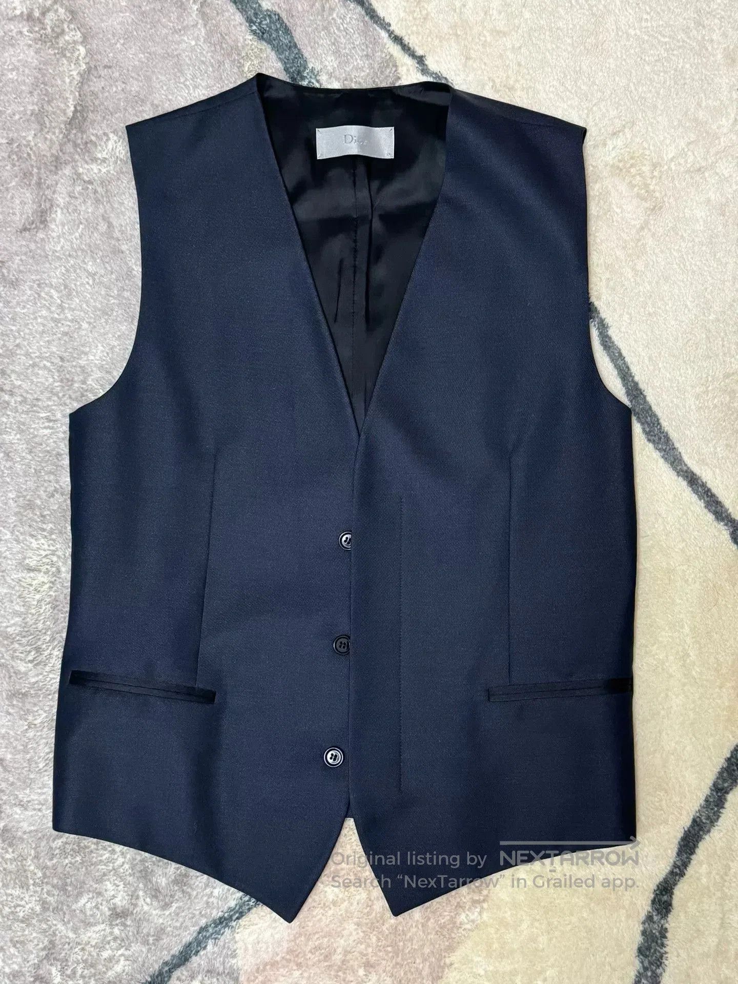 Dior Diorhomme Classic Hidden Button Dark Blue Vest. Size US S / EU 44-46 / 1 - 1 Thumbnail