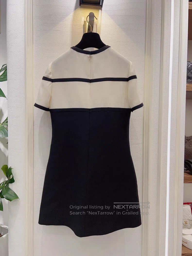 Valentino Valentino Black and white color-blocked bow dress Size M / US 6-8 / IT 42-44 - 5 Thumbnail