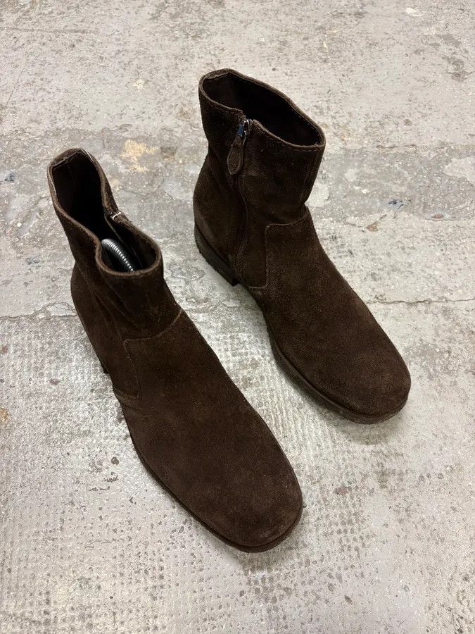 Prada 2000s Prada Brown Suede Leather Ankle Boots Size US 7 / EU 40 - 5 Thumbnail