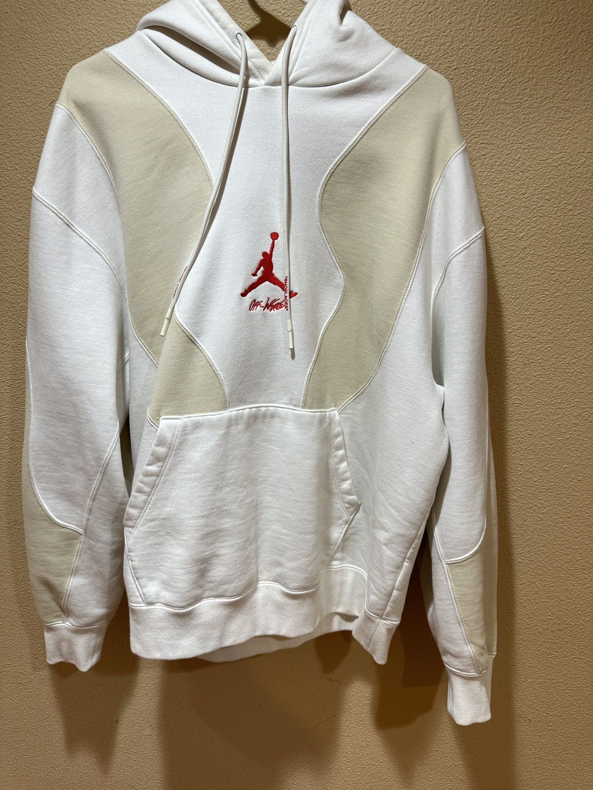 image of Jordan Off White Jordan Brand Off-White Hoodie in Beige, Men's (Size XL)