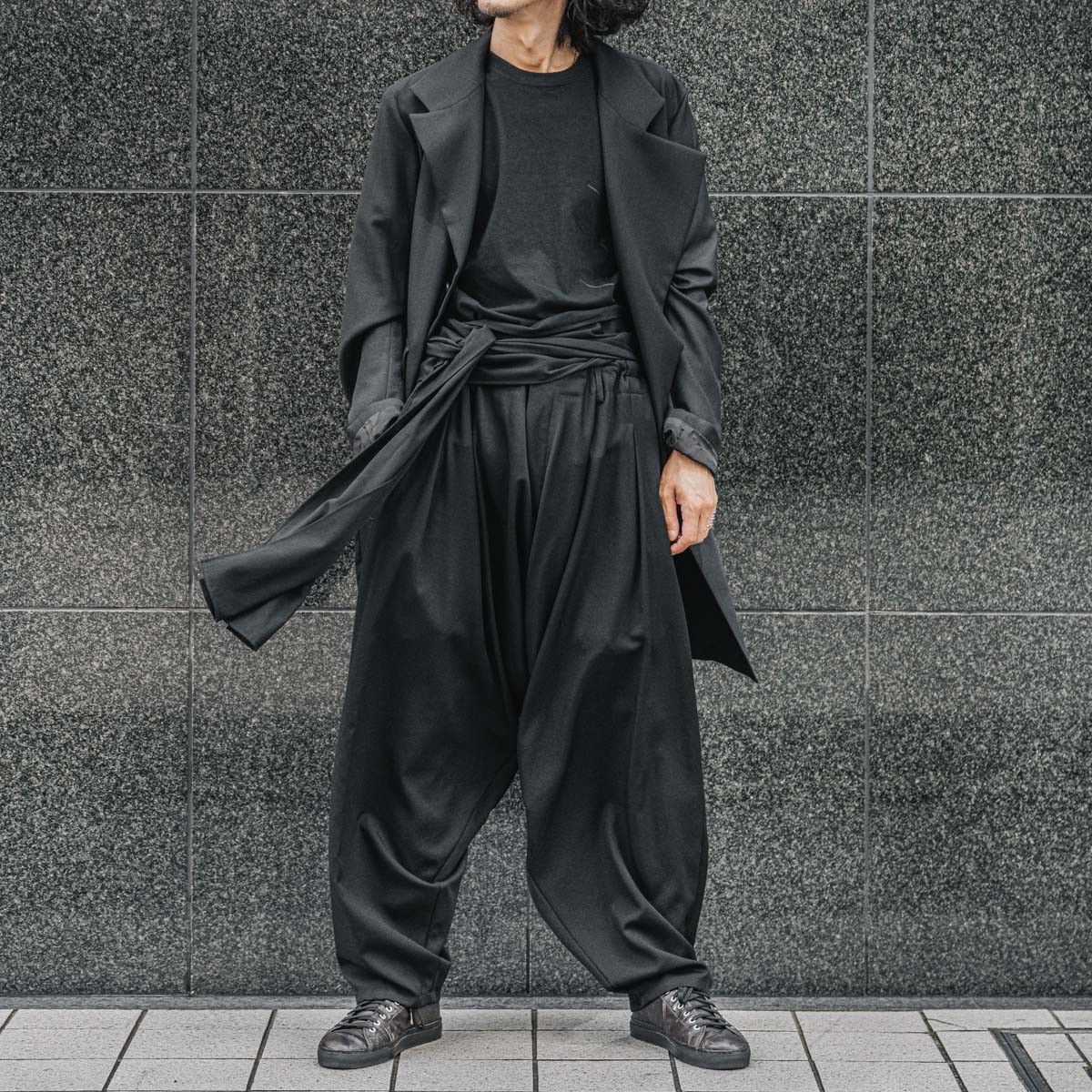 Yohji Yamamoto Yohji Yamamoto Pour Homme - W/Gabardine Tie Drape Pants Size US 30 / EU 46 - 11 Thumbnail