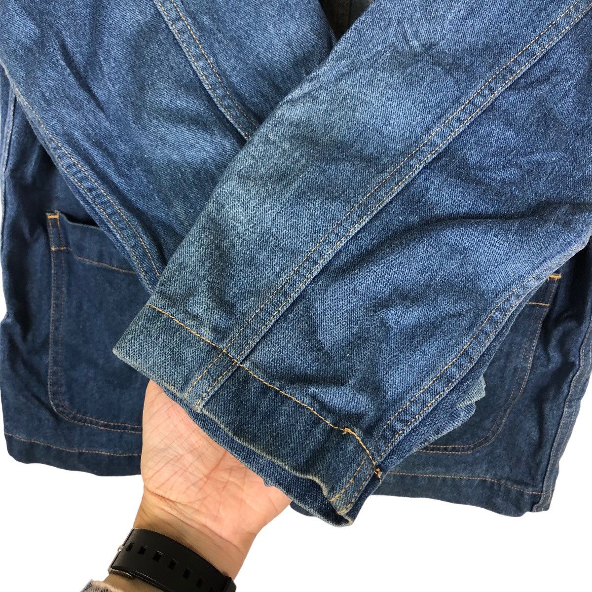 Japanese Brand 🔥Chore Work Denim Jacket Lovelivelife Issey Miyake Design Size US XL / EU 56 / 4 - 12 Thumbnail