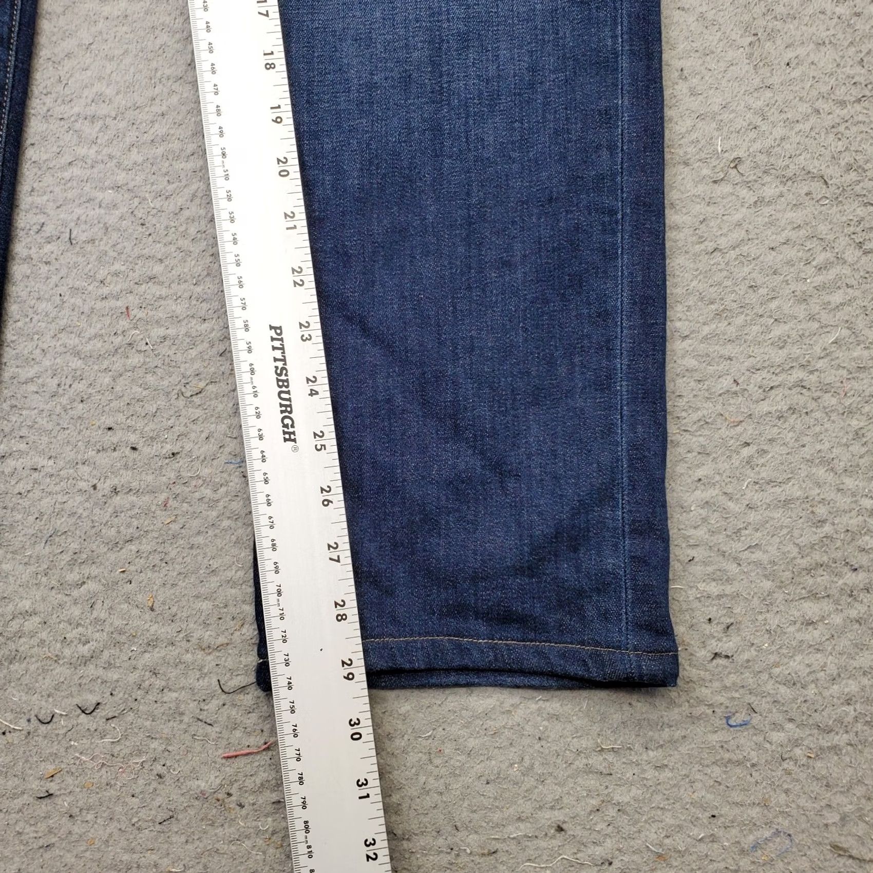 Vintage Joe's Jeans Womens 33 Blue Denim Faded Single-Stitch 5-Pocket Straight Leg Jeans Size 24" / US 00 / IT 34 - 4 Thumbnail