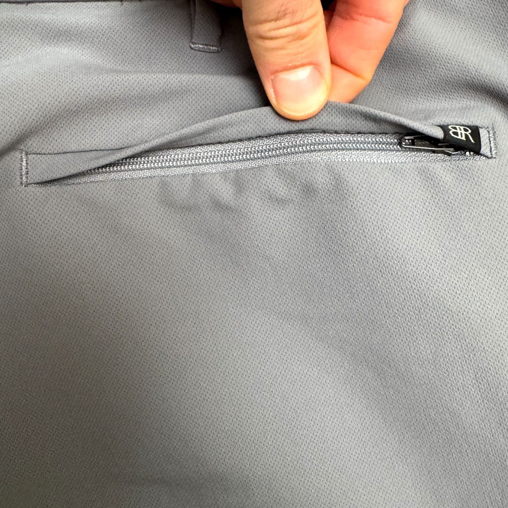 Banana Republic Banana Republic Slim Fit 5-Pocket Pants Mens 40x32 Gray Polyester Chino Slim Bib? Size US 40 / EU 56 - 3 Thumbnail