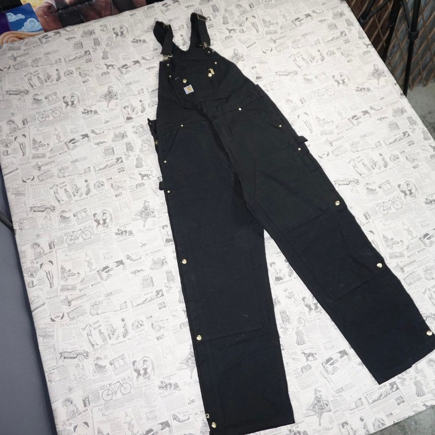 Carhartt 32x32 -Vintage Y2K DS Carhartt workwear double knee overalls Size US 32 / EU 48 - 3 Thumbnail