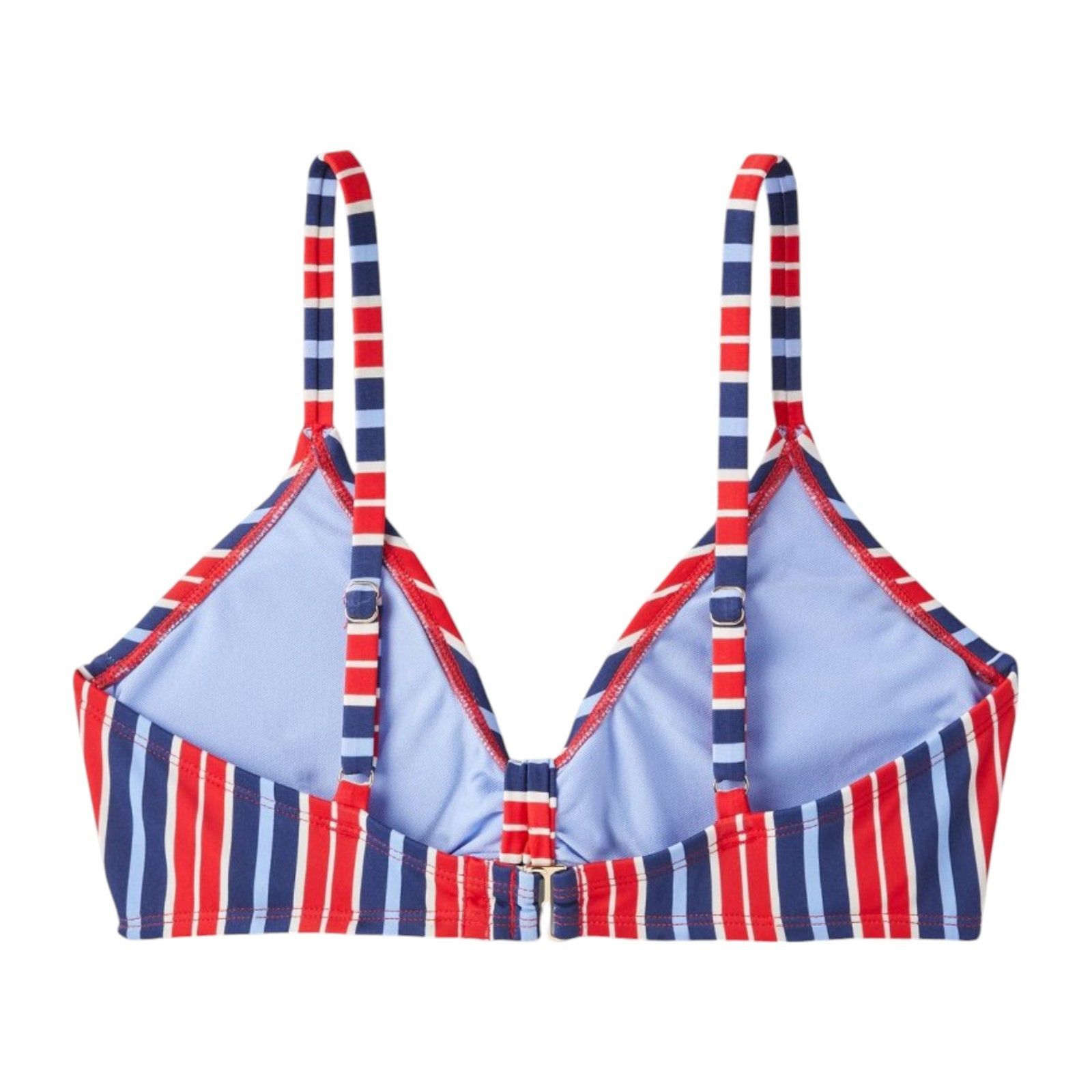 Other Kona Sol - Women's Striped Tie-Front Bralette Bikini Top - M Size ONE SIZE - 4 Thumbnail